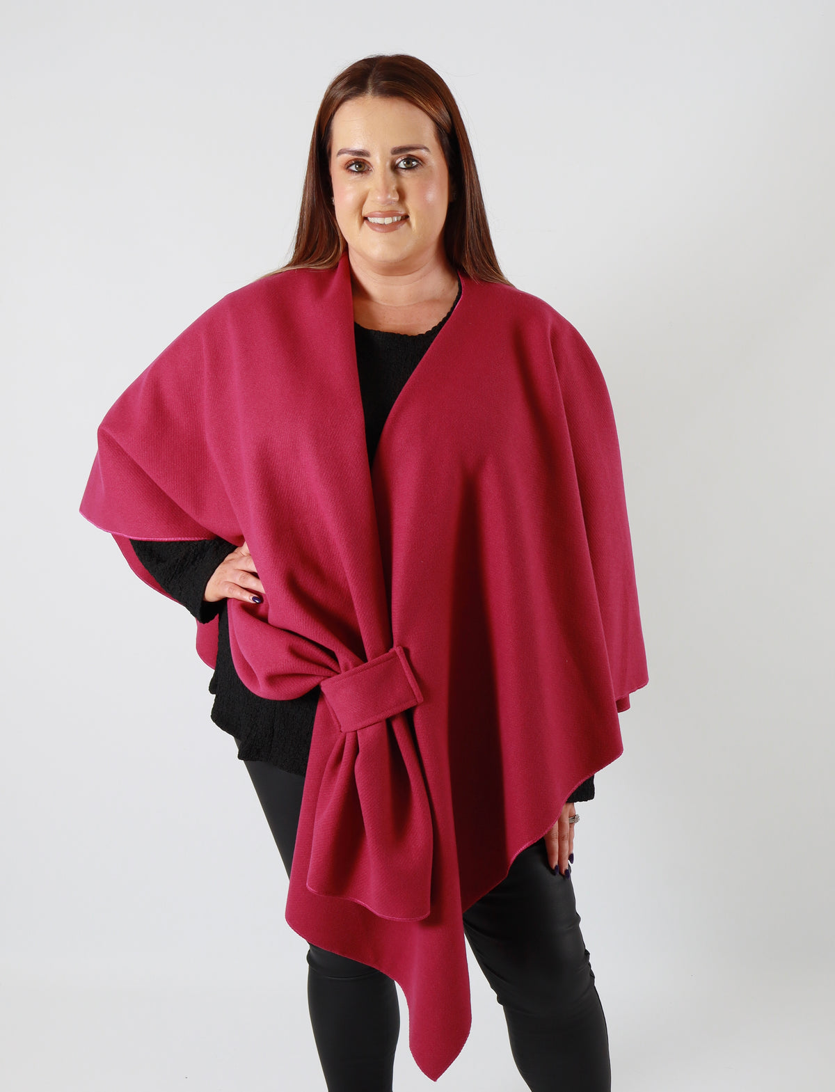 Ally Cape in Magenta