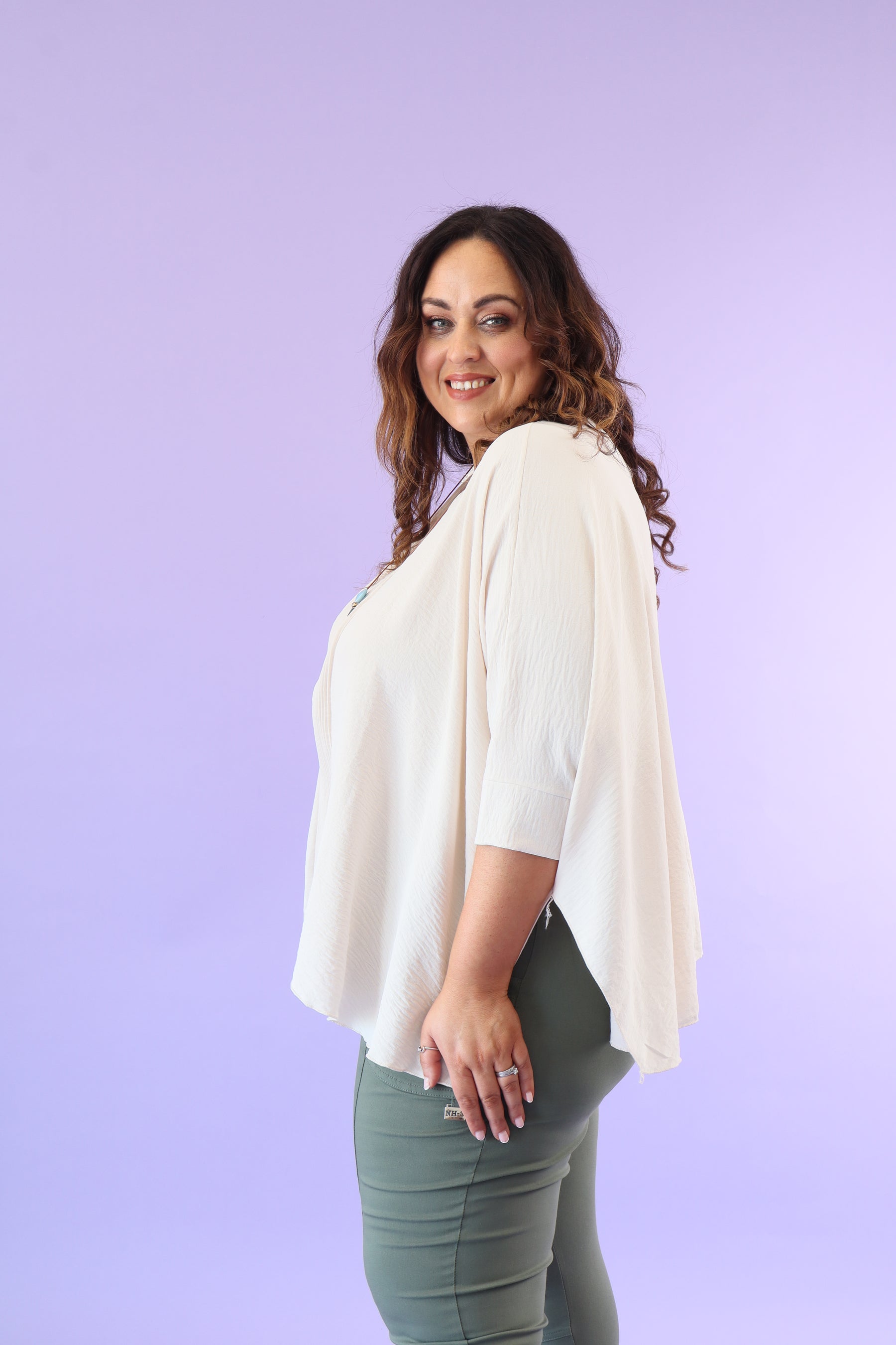 Mira Blouse in Beige