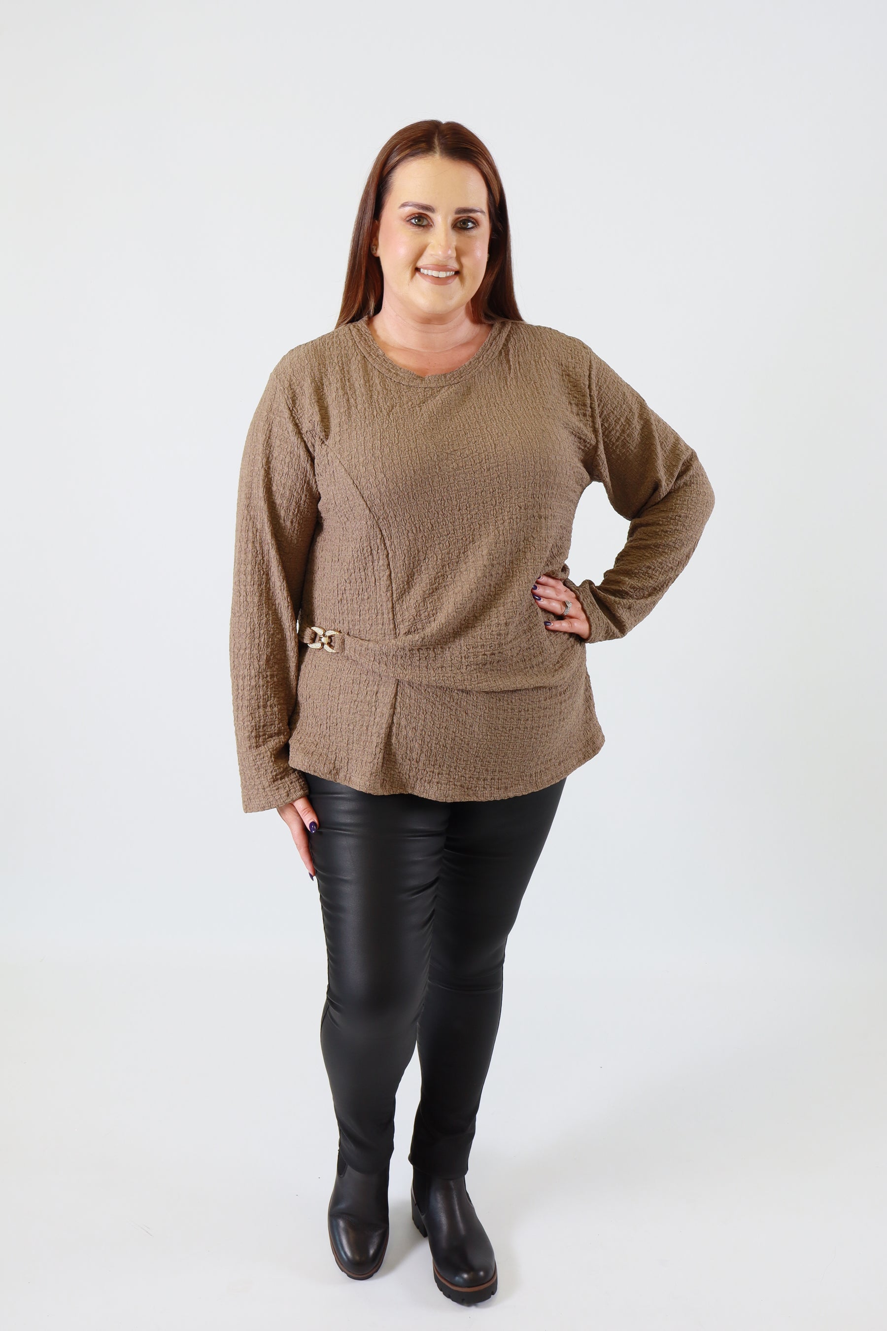 Billie Top in Taupe