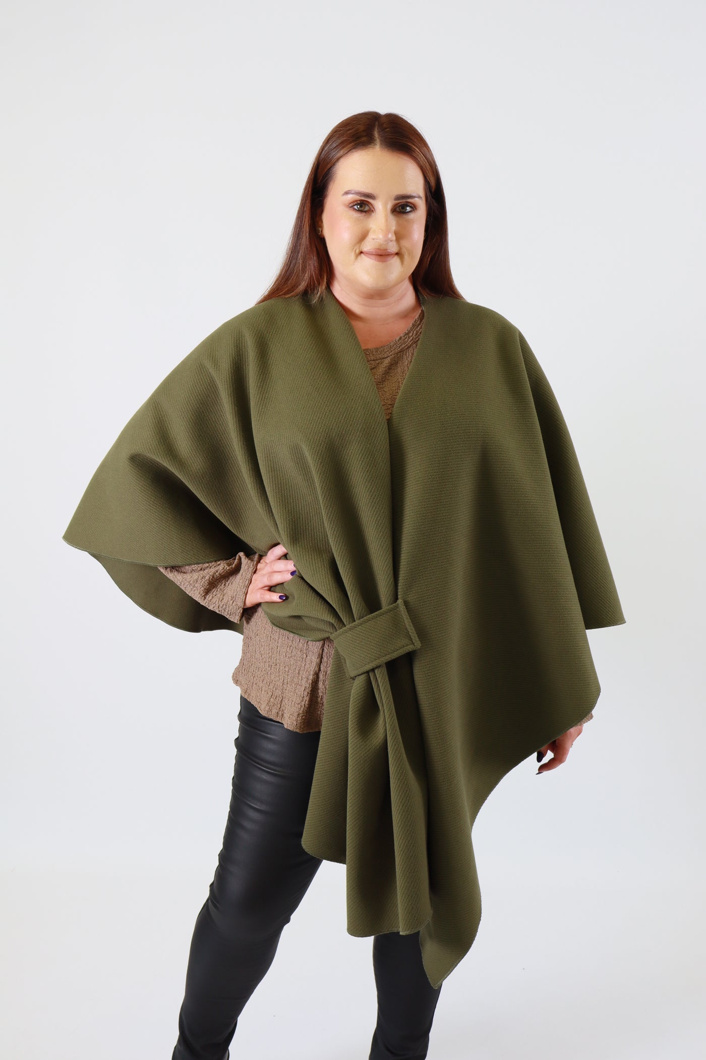 Ally Cape in Khaki