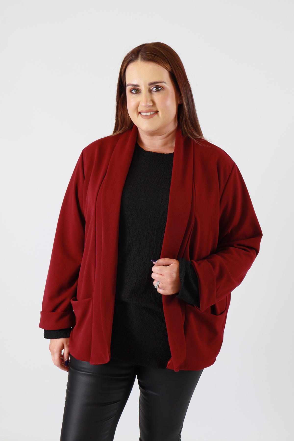 Esme Blazer in Wine