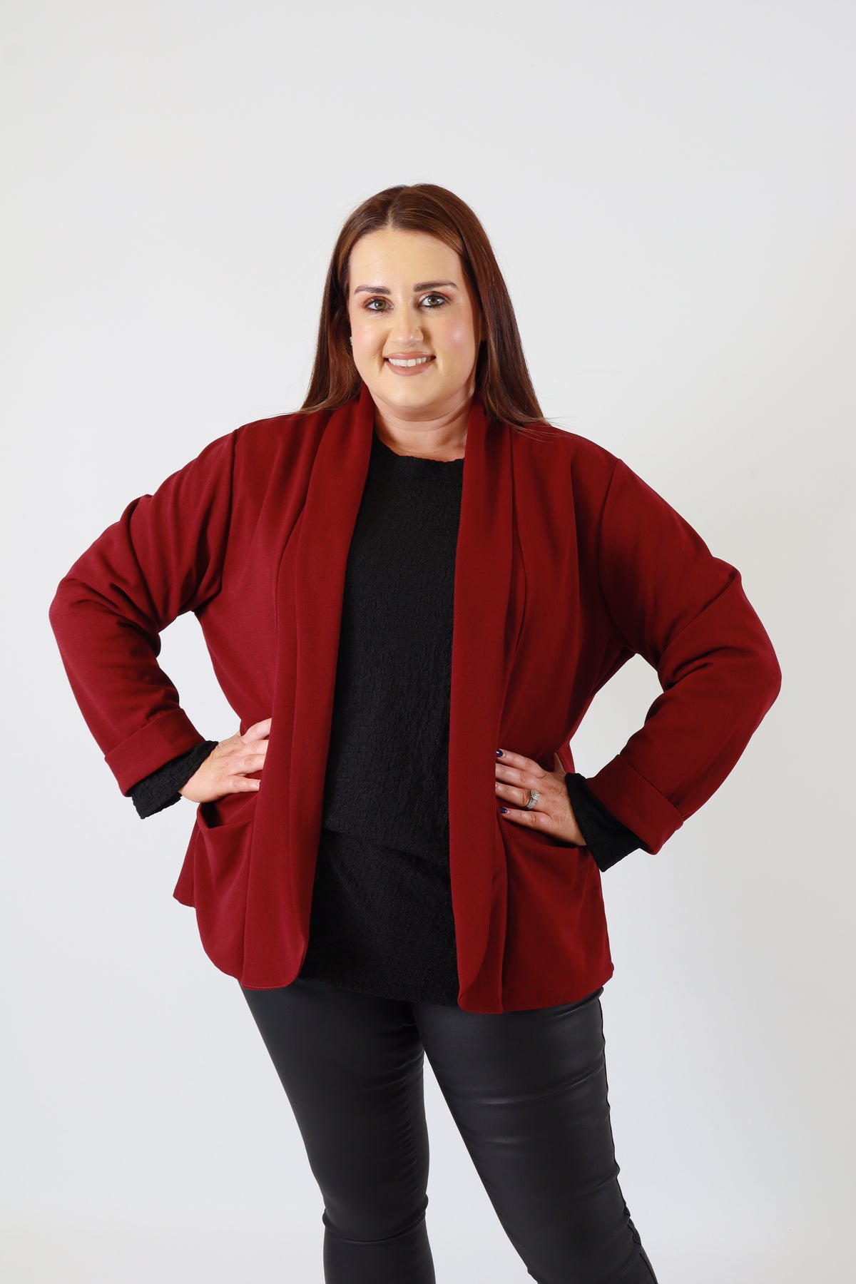 Esme Blazer in Wine