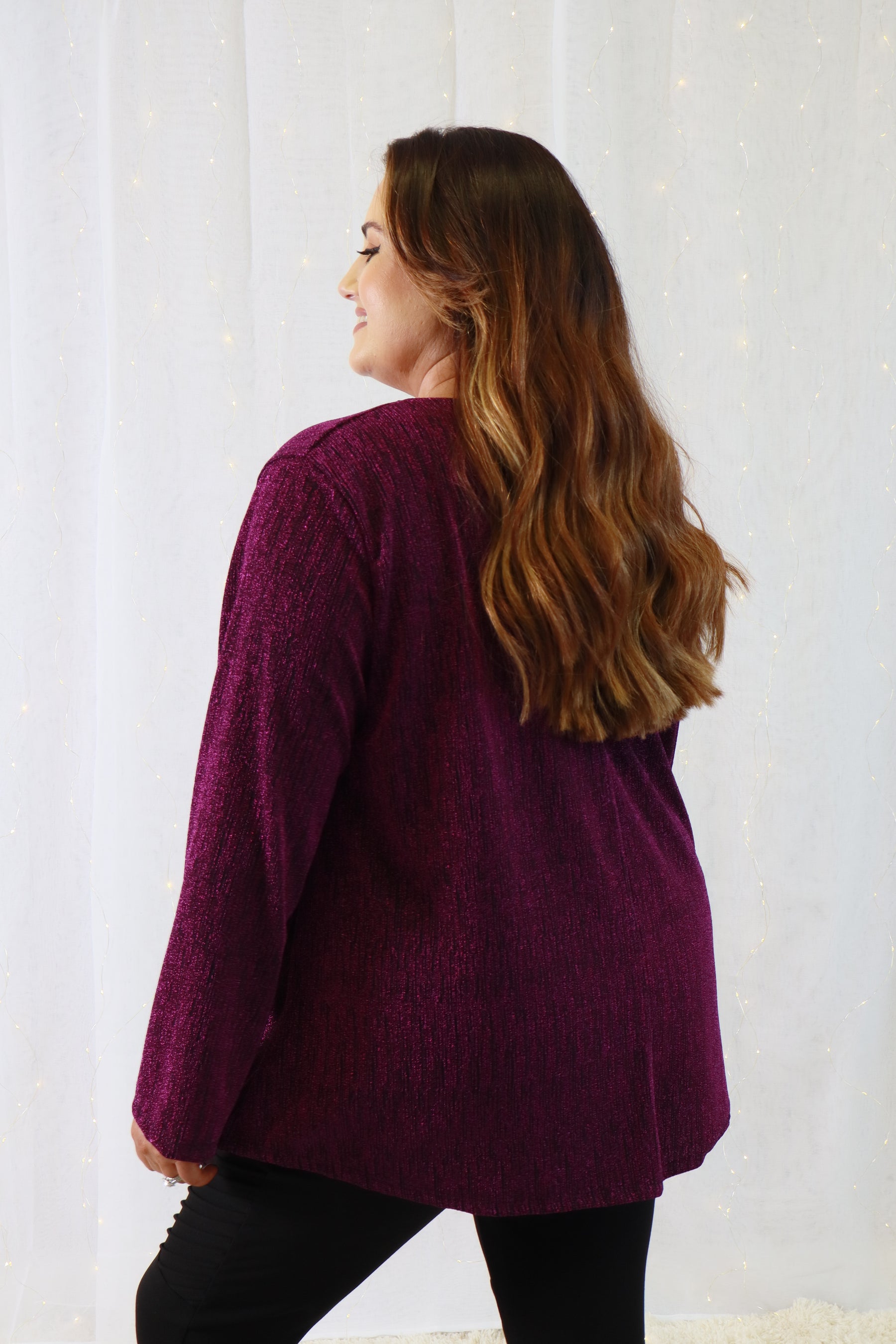Isla Pleated Sleeved Bolero in Black