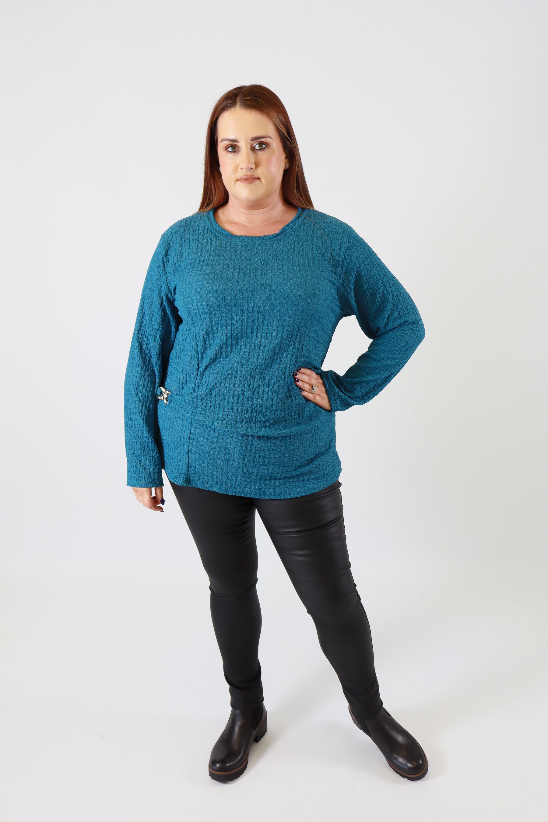 Billie Top in Teal