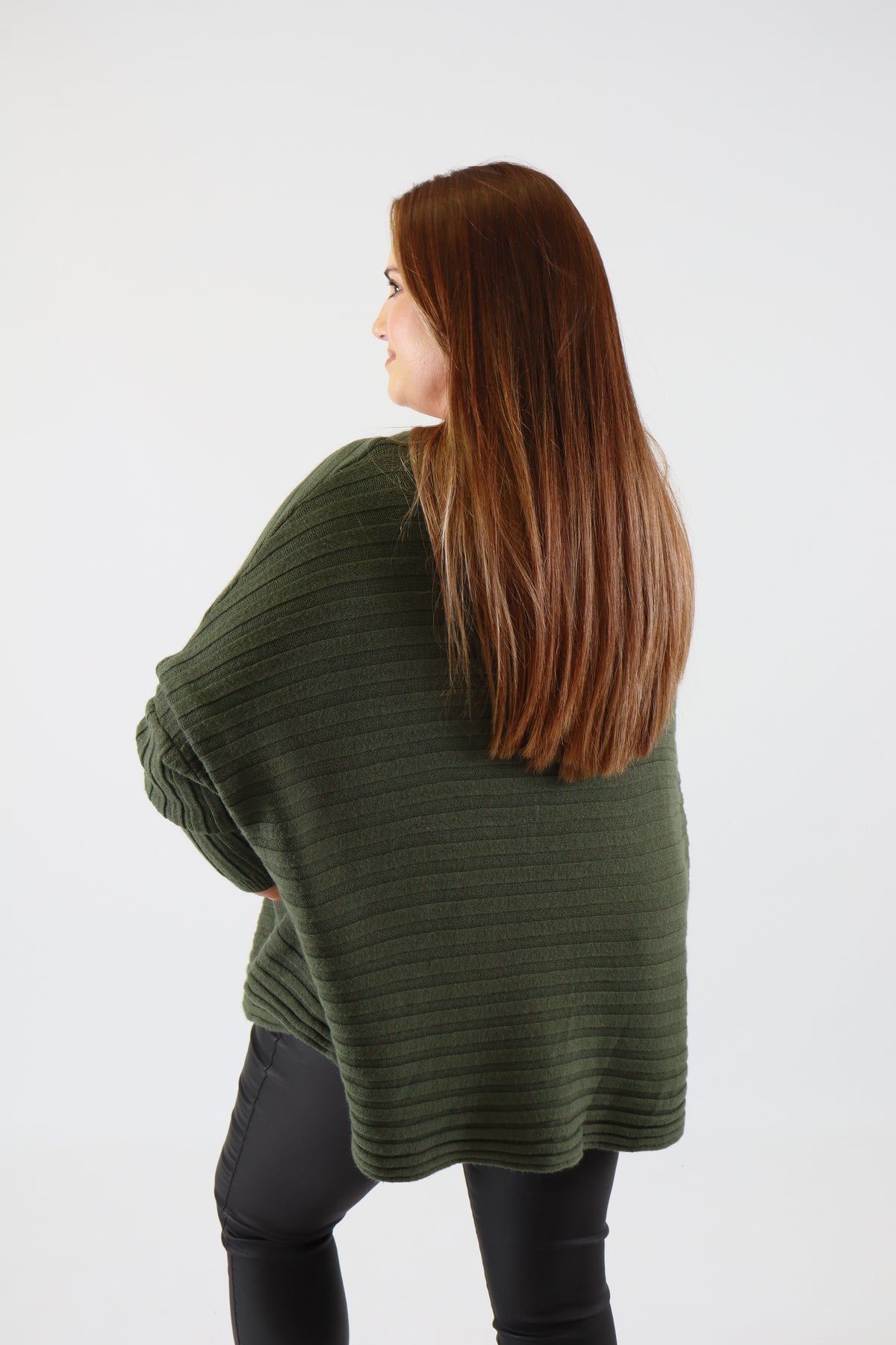 Clara Oversized Knit Jumper in Khaki