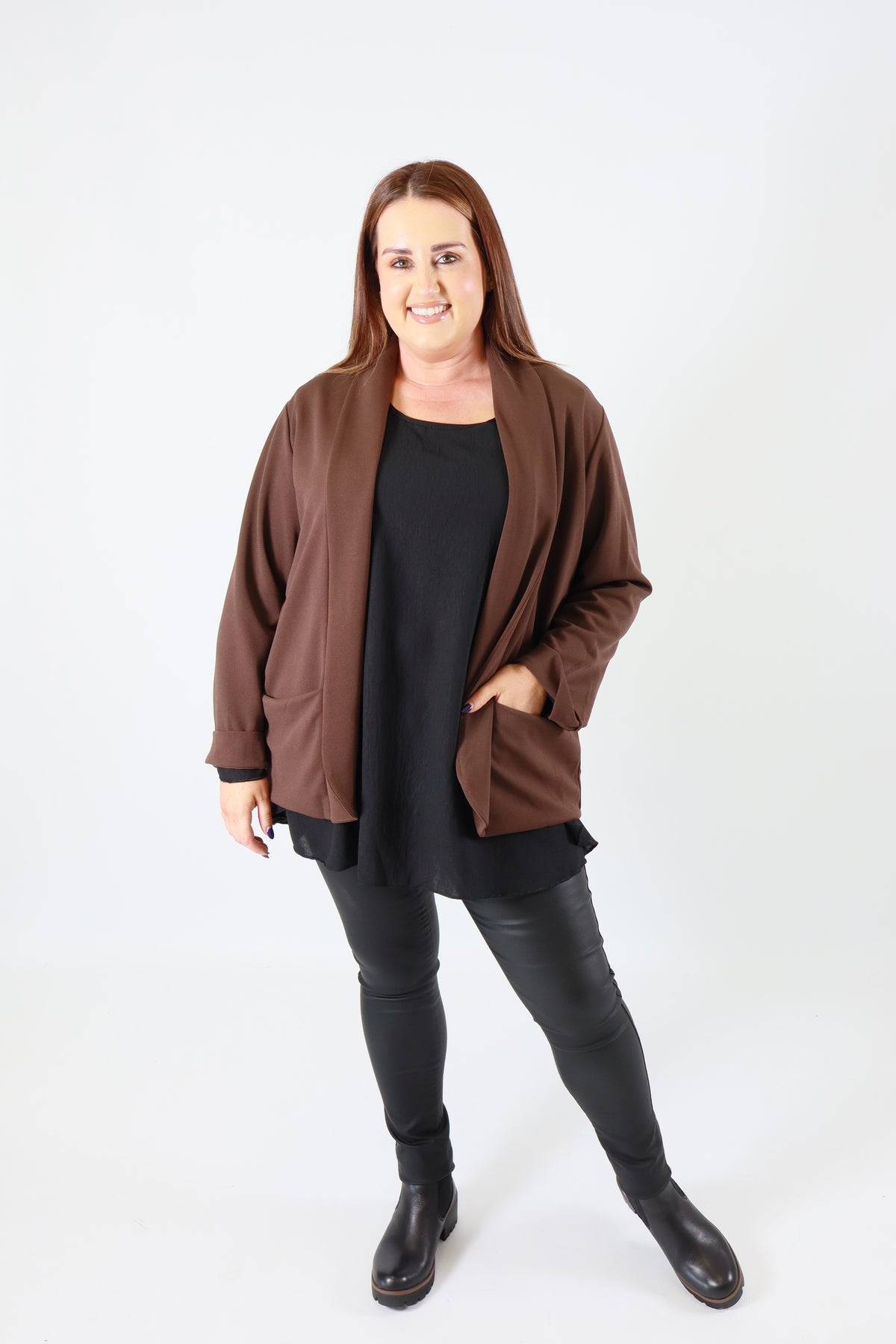 Esme Blazer in Chocolate