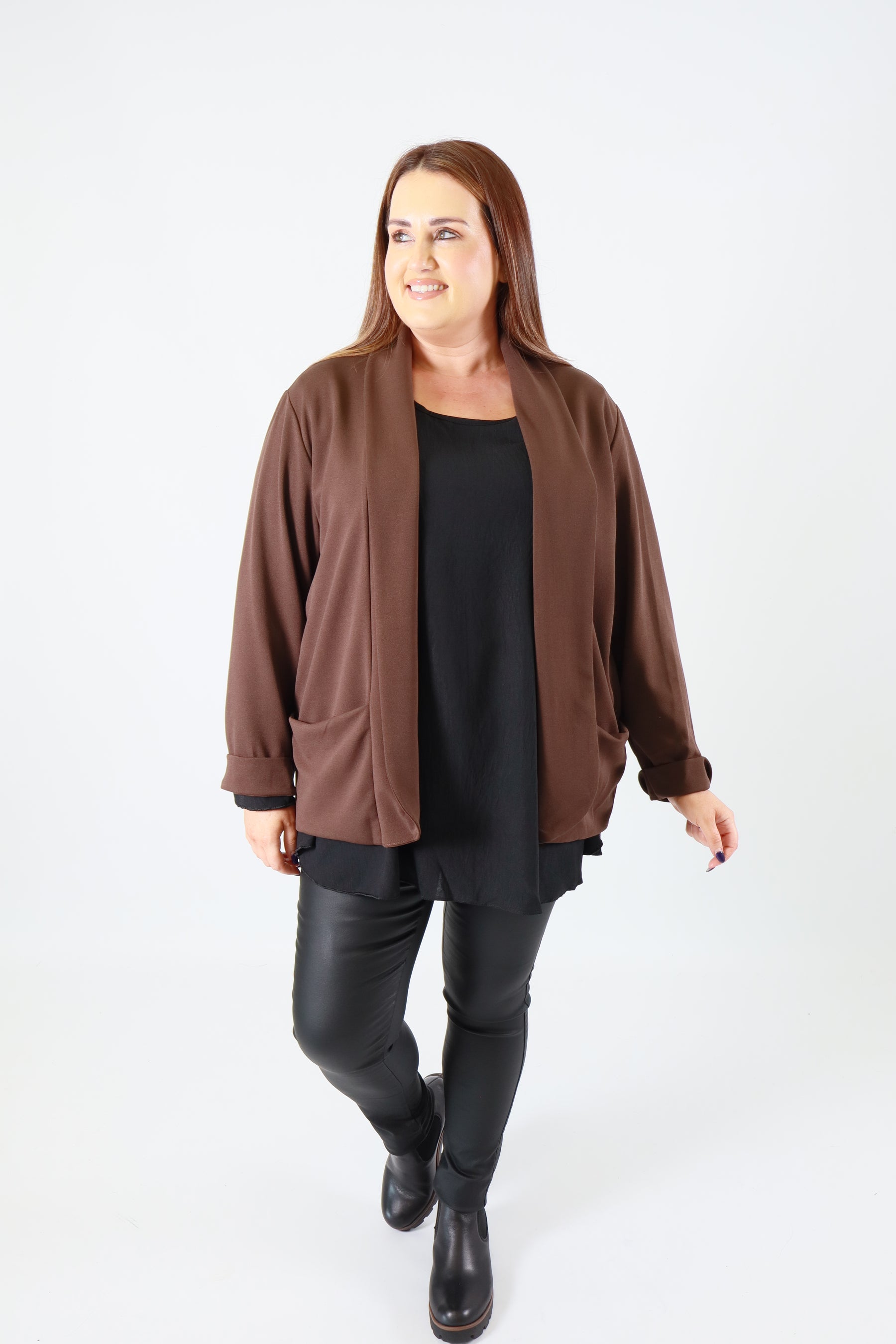 Esme Blazer in Chocolate