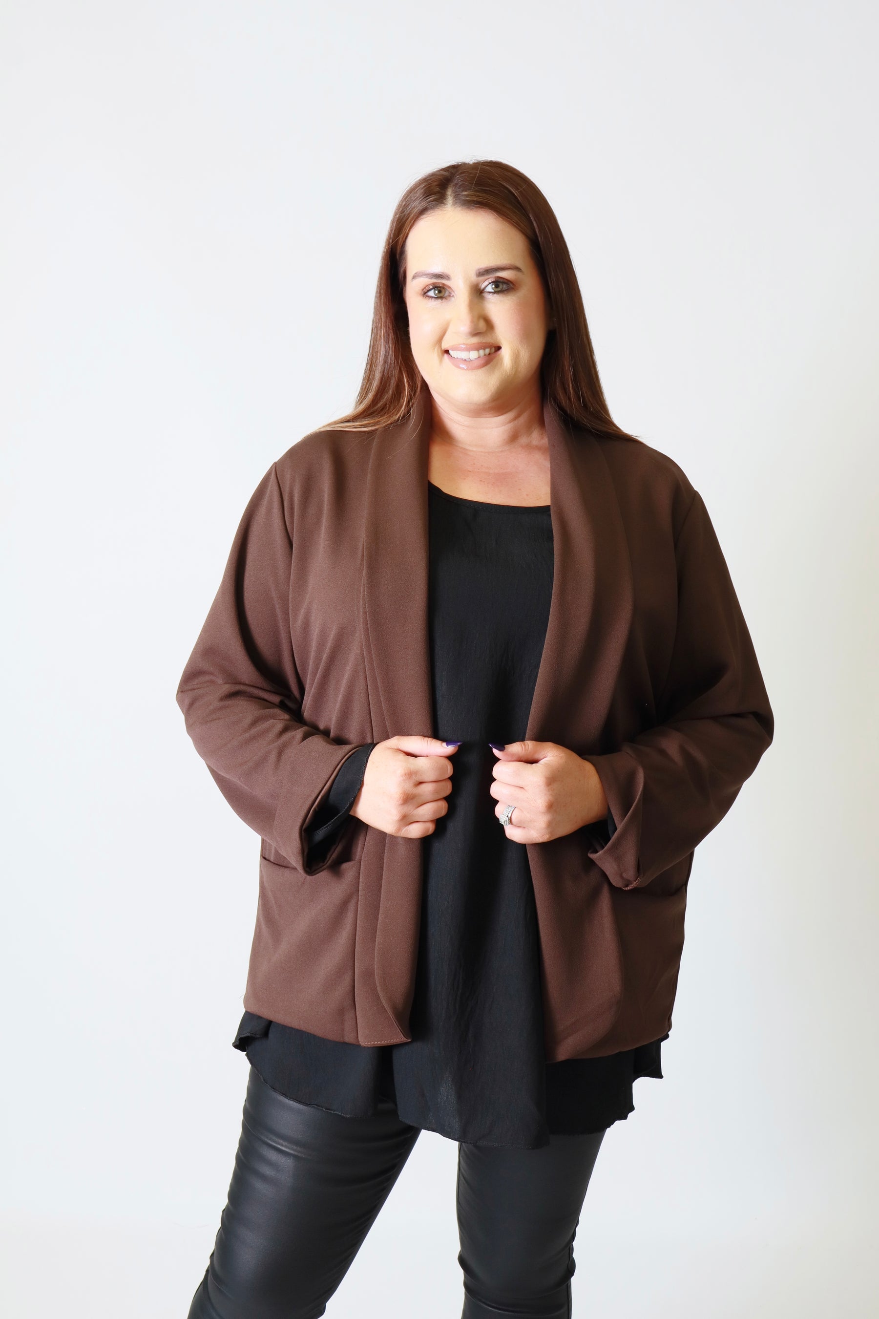 Esme Blazer in Chocolate