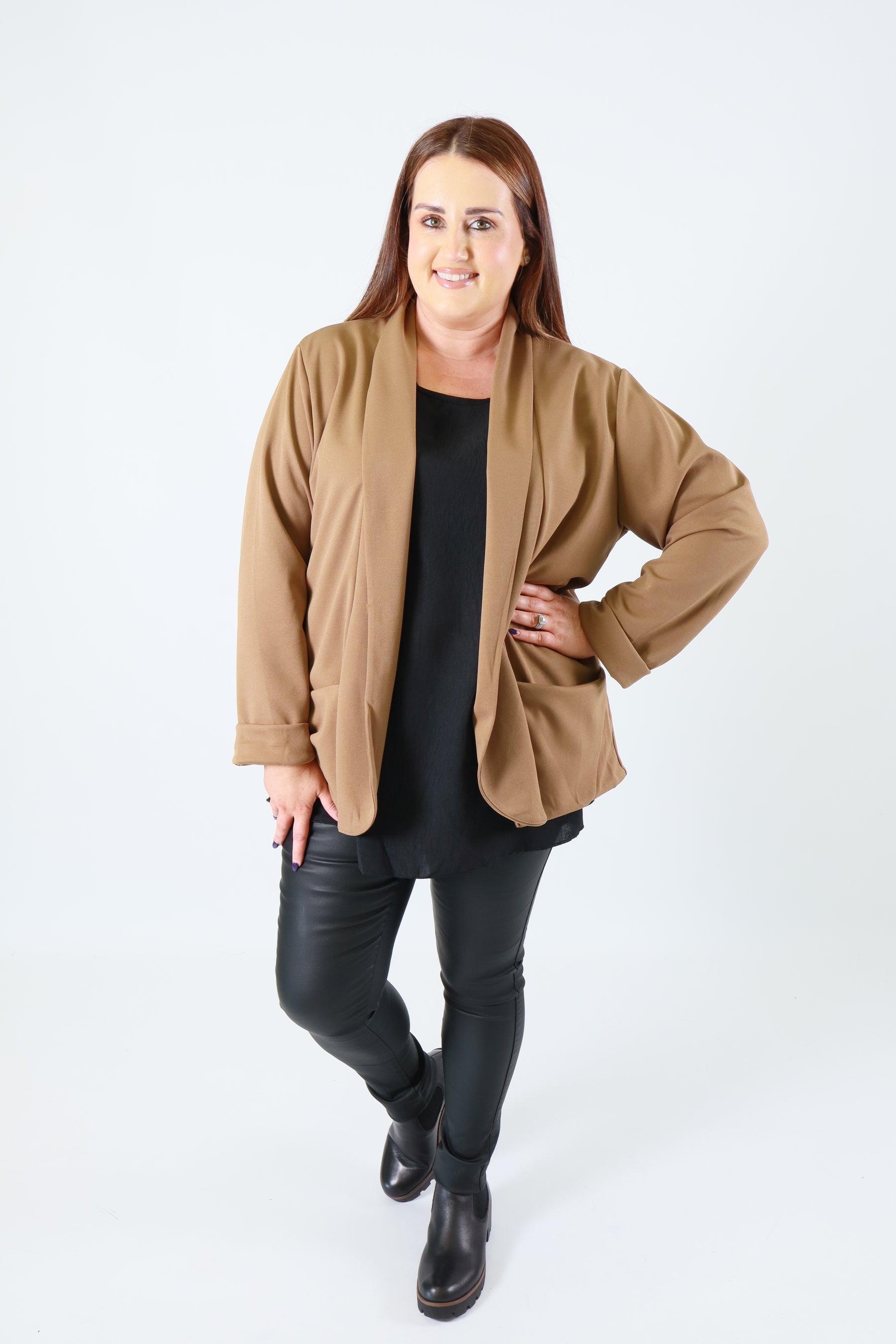 Esme Blazer in Tan