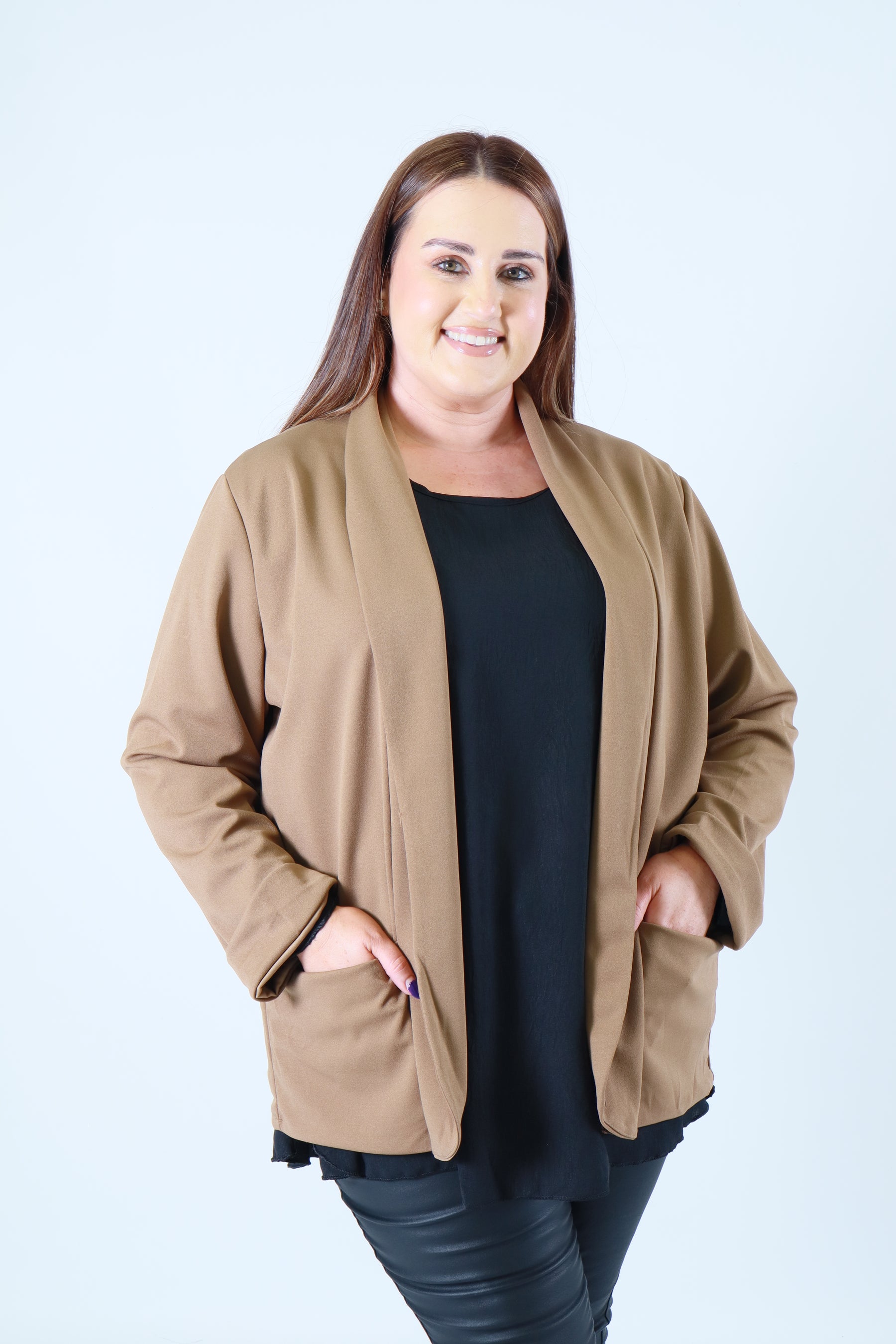Esme Blazer in Tan