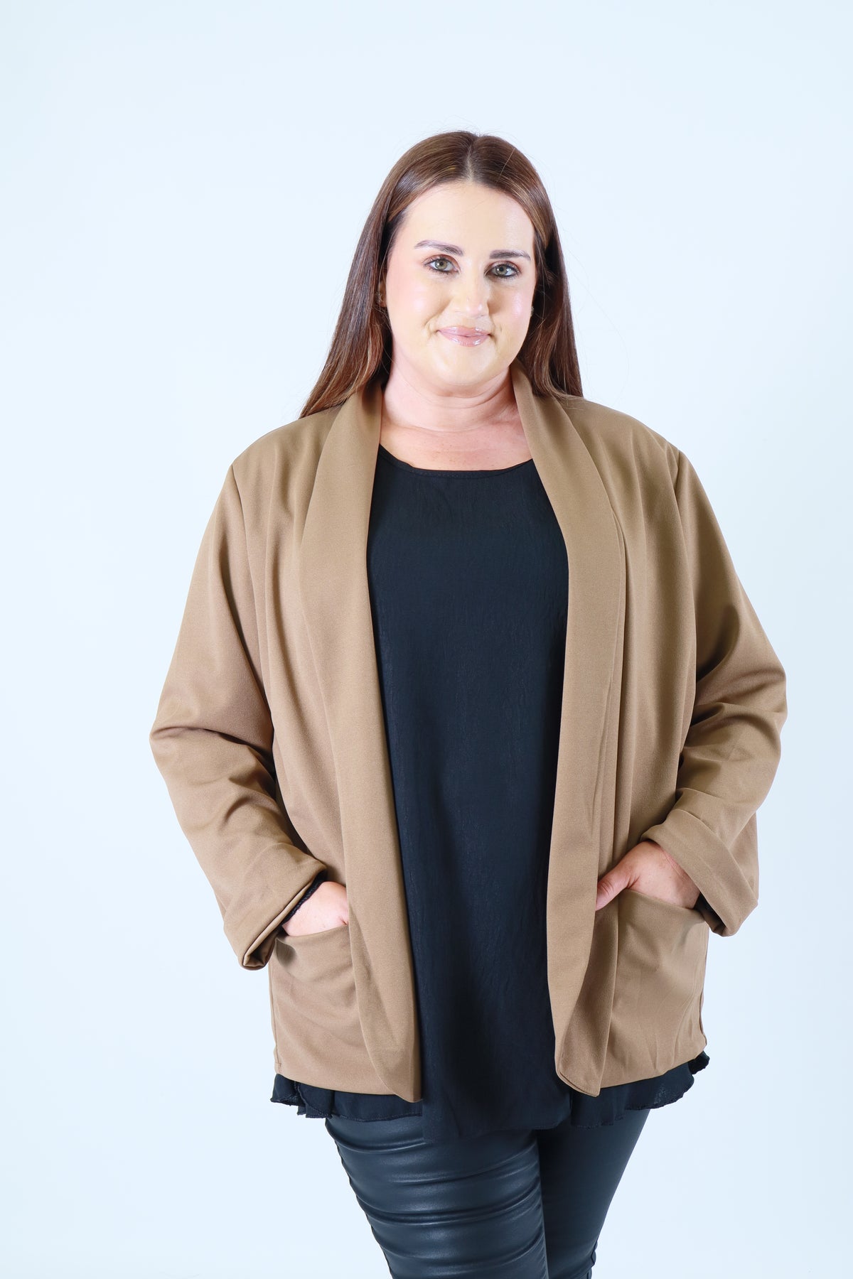 Esme Blazer in Tan