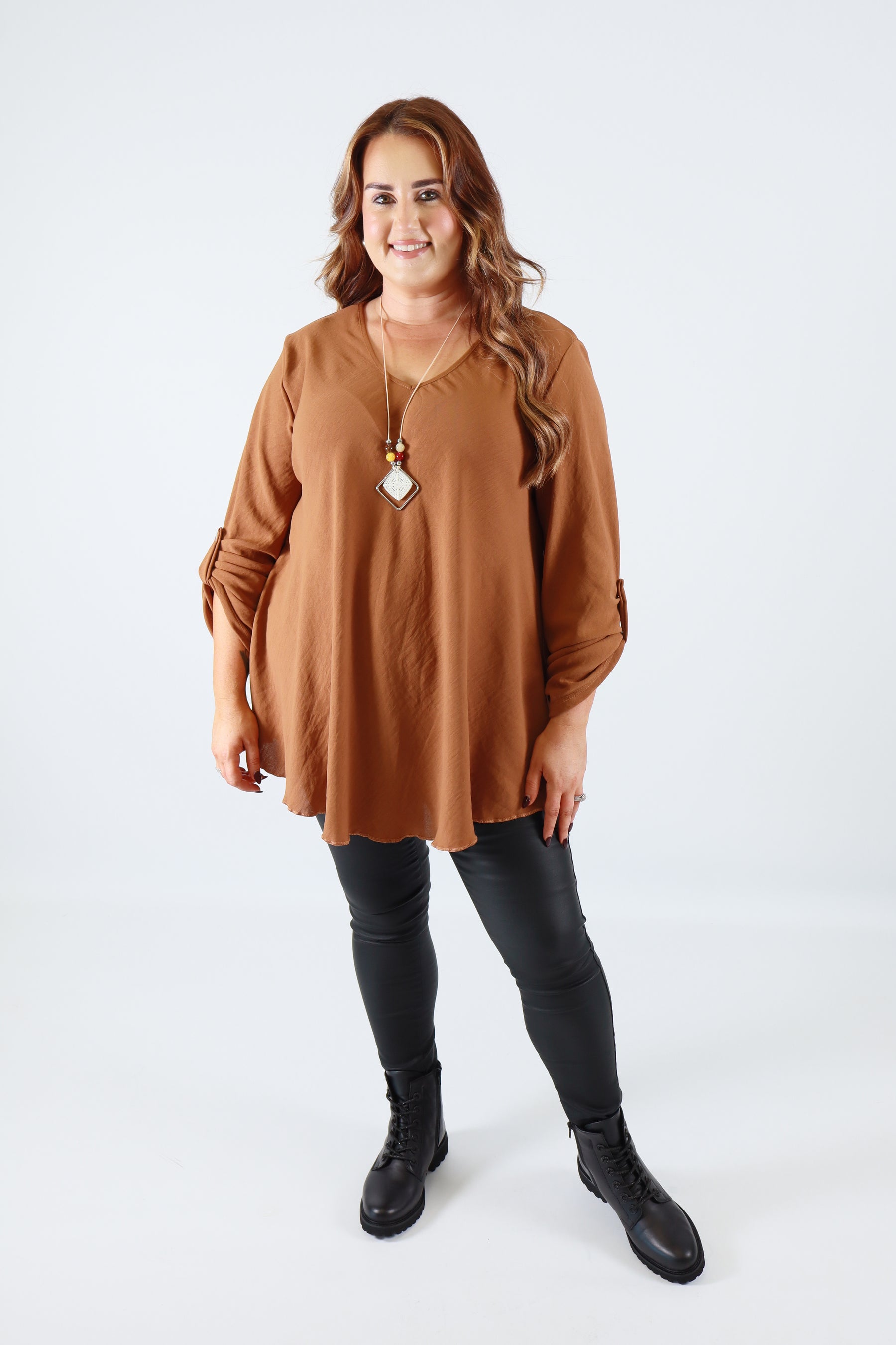 Molly Blouse in Tan