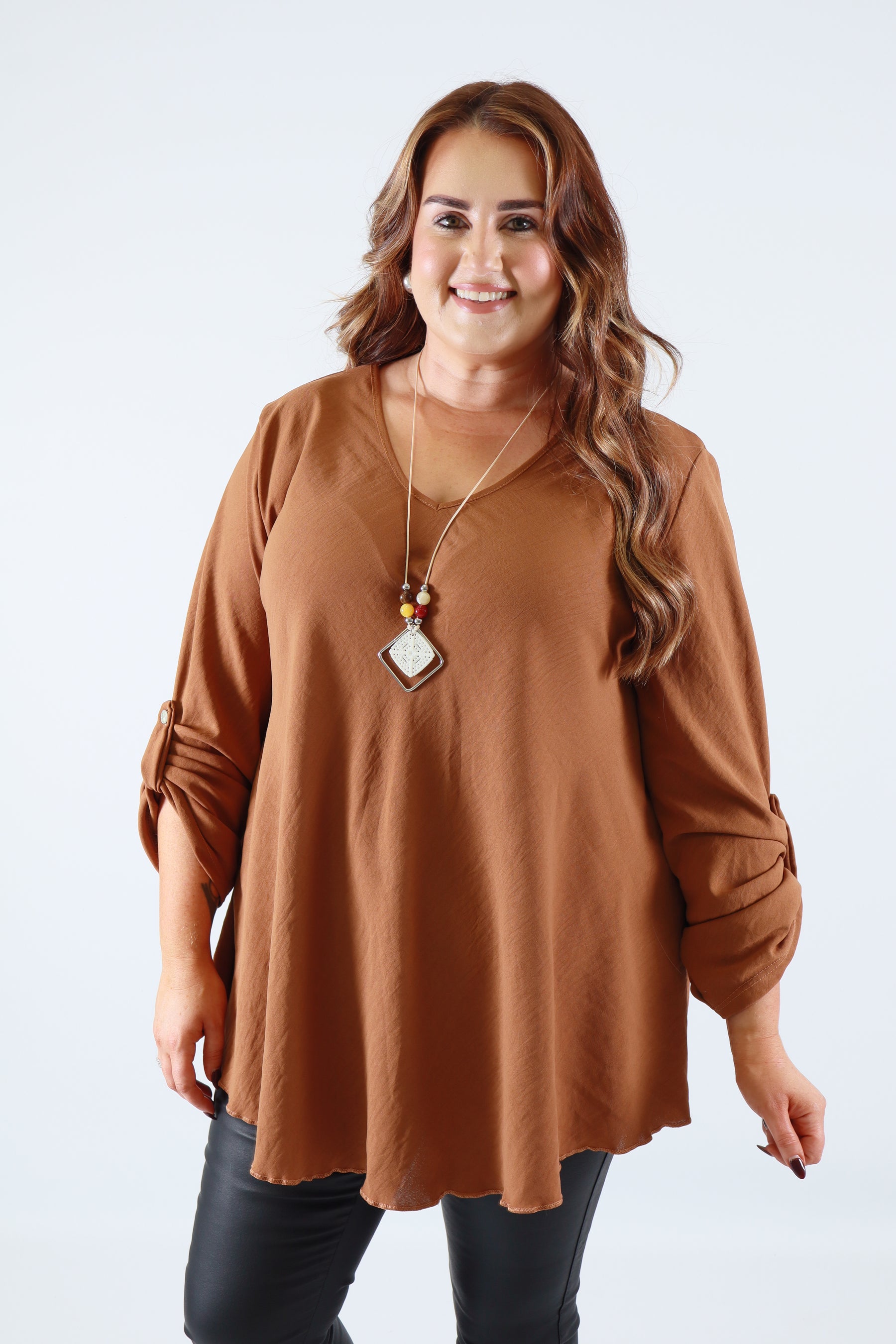 Molly Blouse in Tan