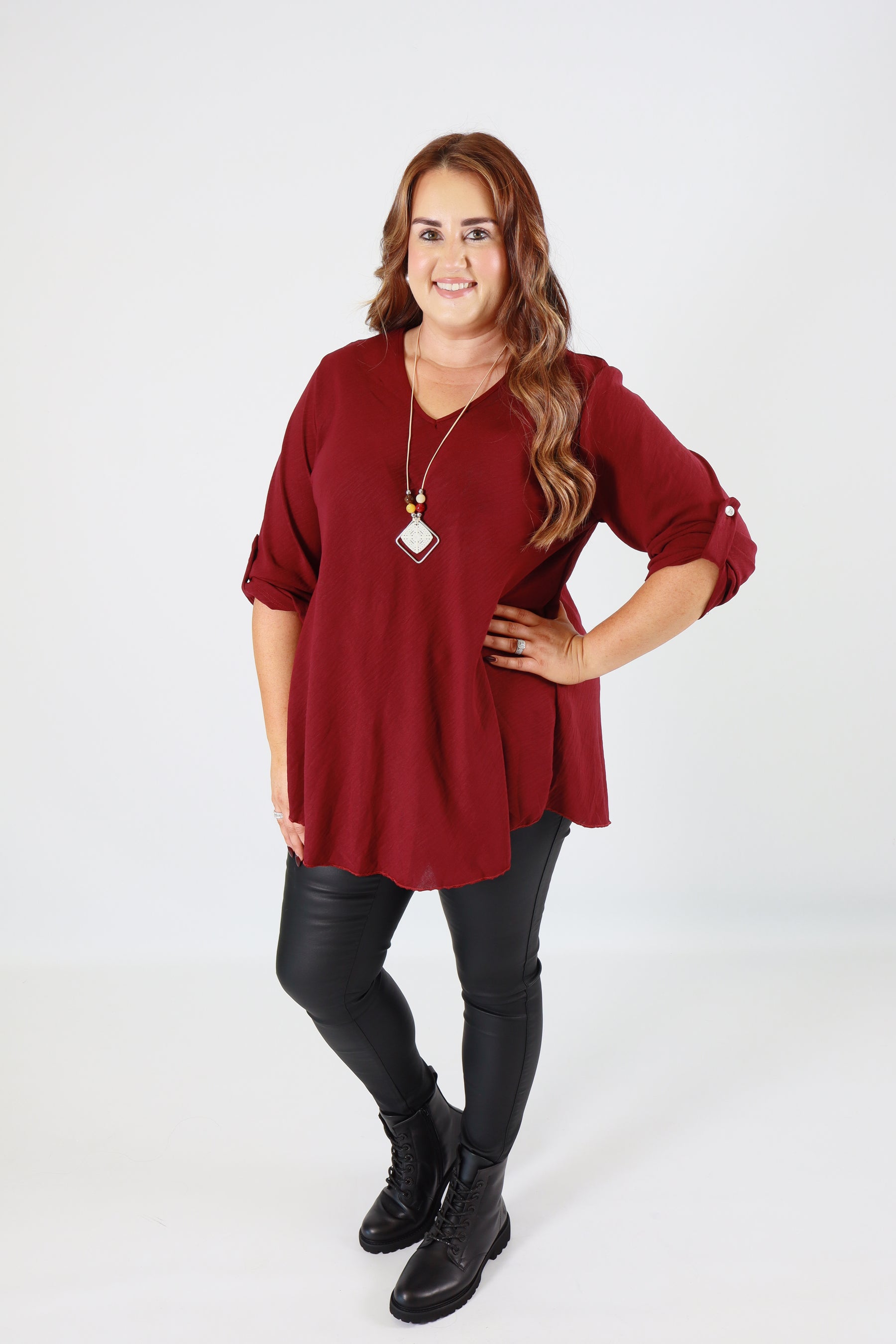 Molly Blouse in Wine