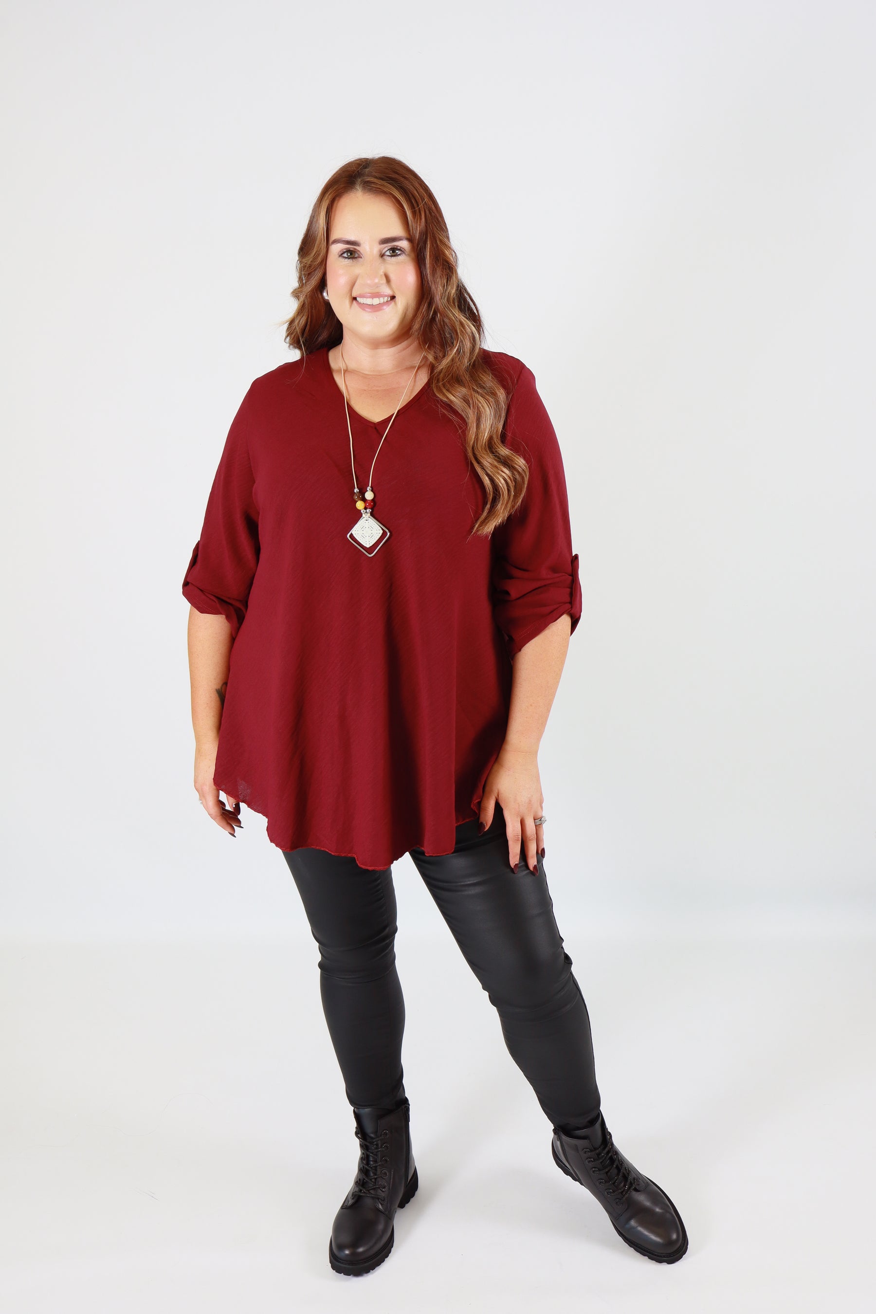Molly Blouse in Wine