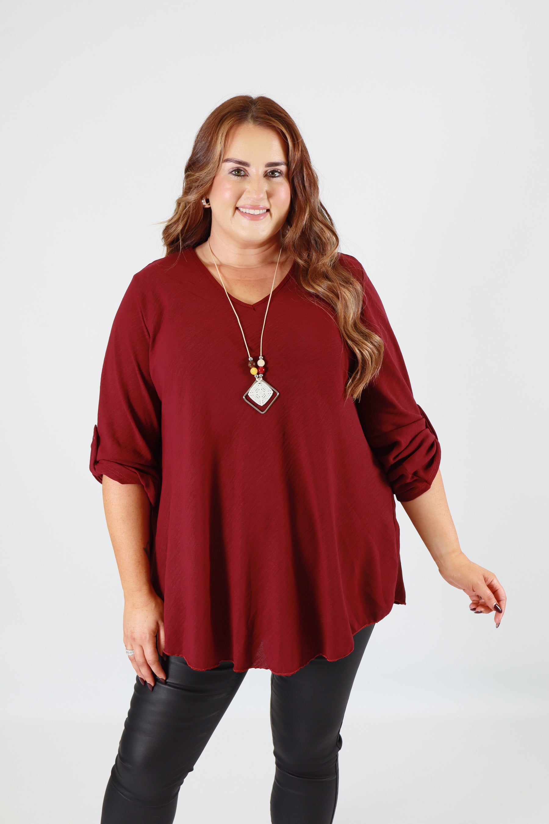 Molly Blouse in Wine