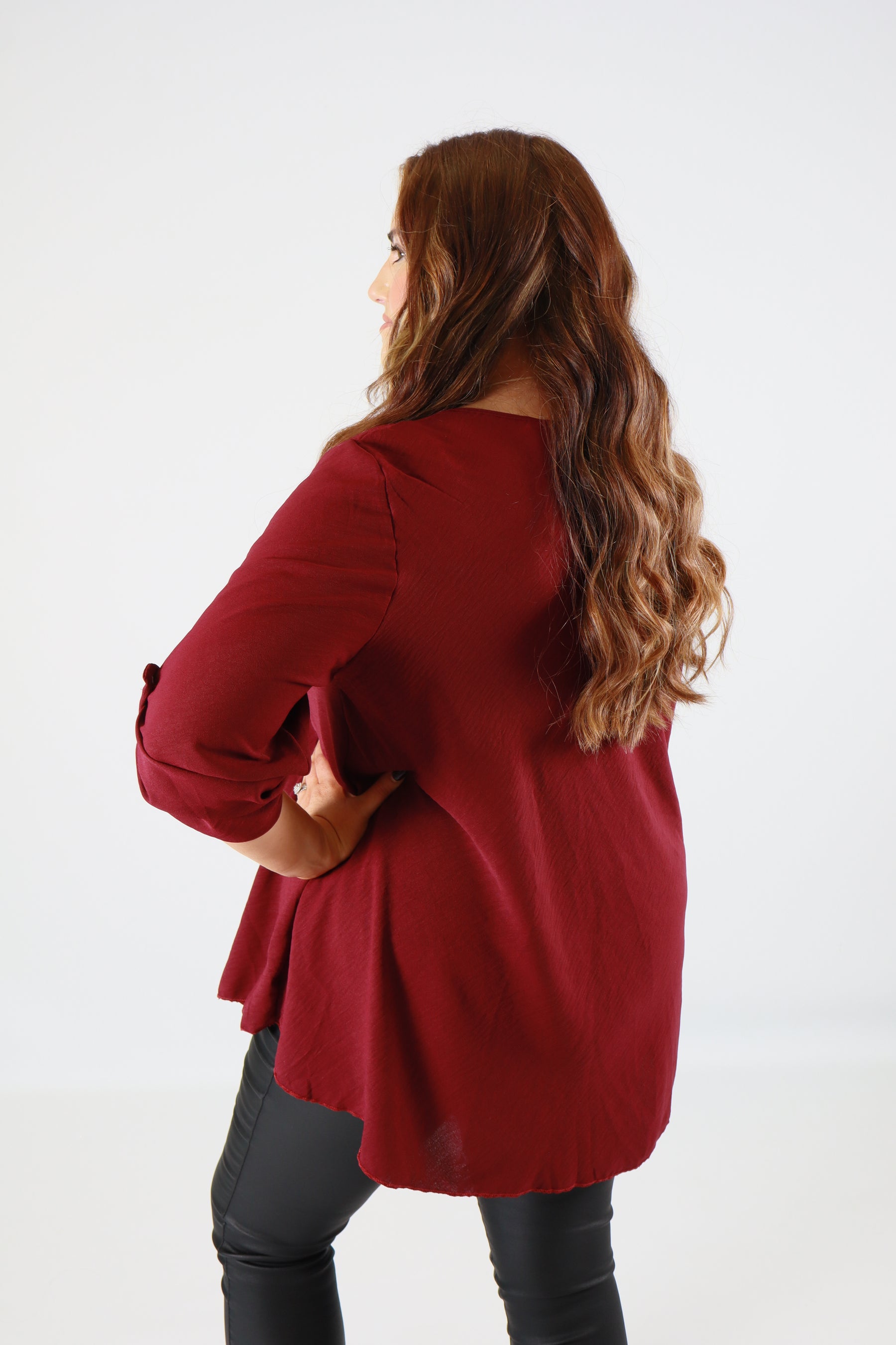Molly Blouse in Wine