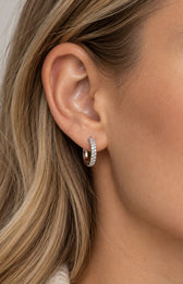 Isolde Small Hoop Earrings in Silver