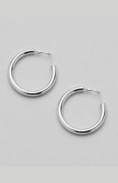 Jenny Hoop Earrings in Silver