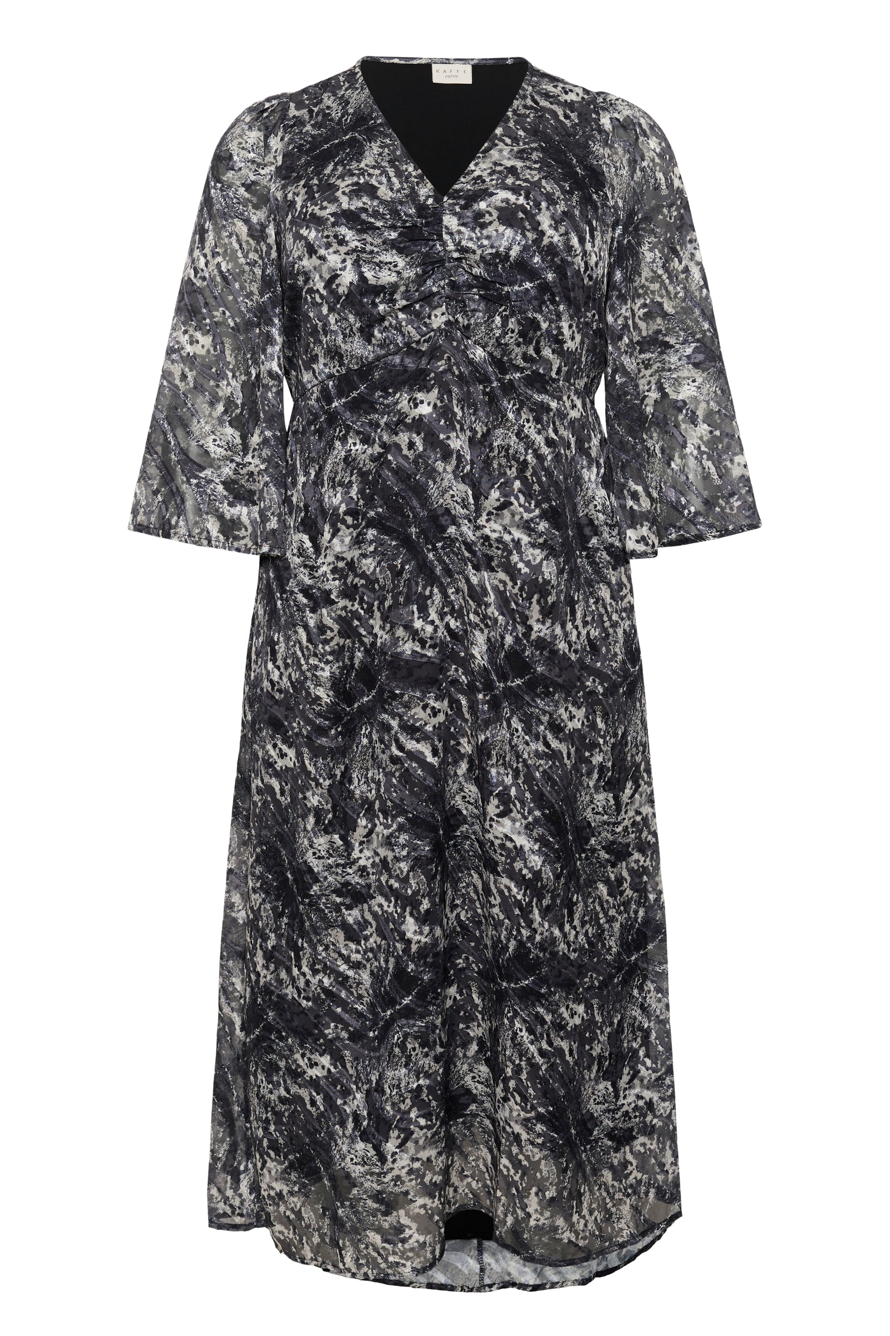 Kaffe Curve Alicia Dress in Grey