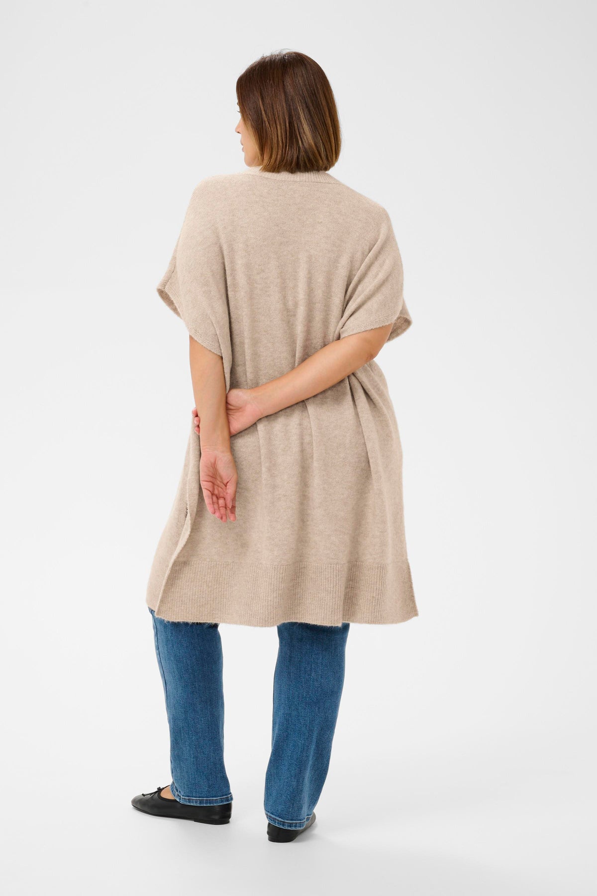 Kaffe Curve Annett Poncho in Beige