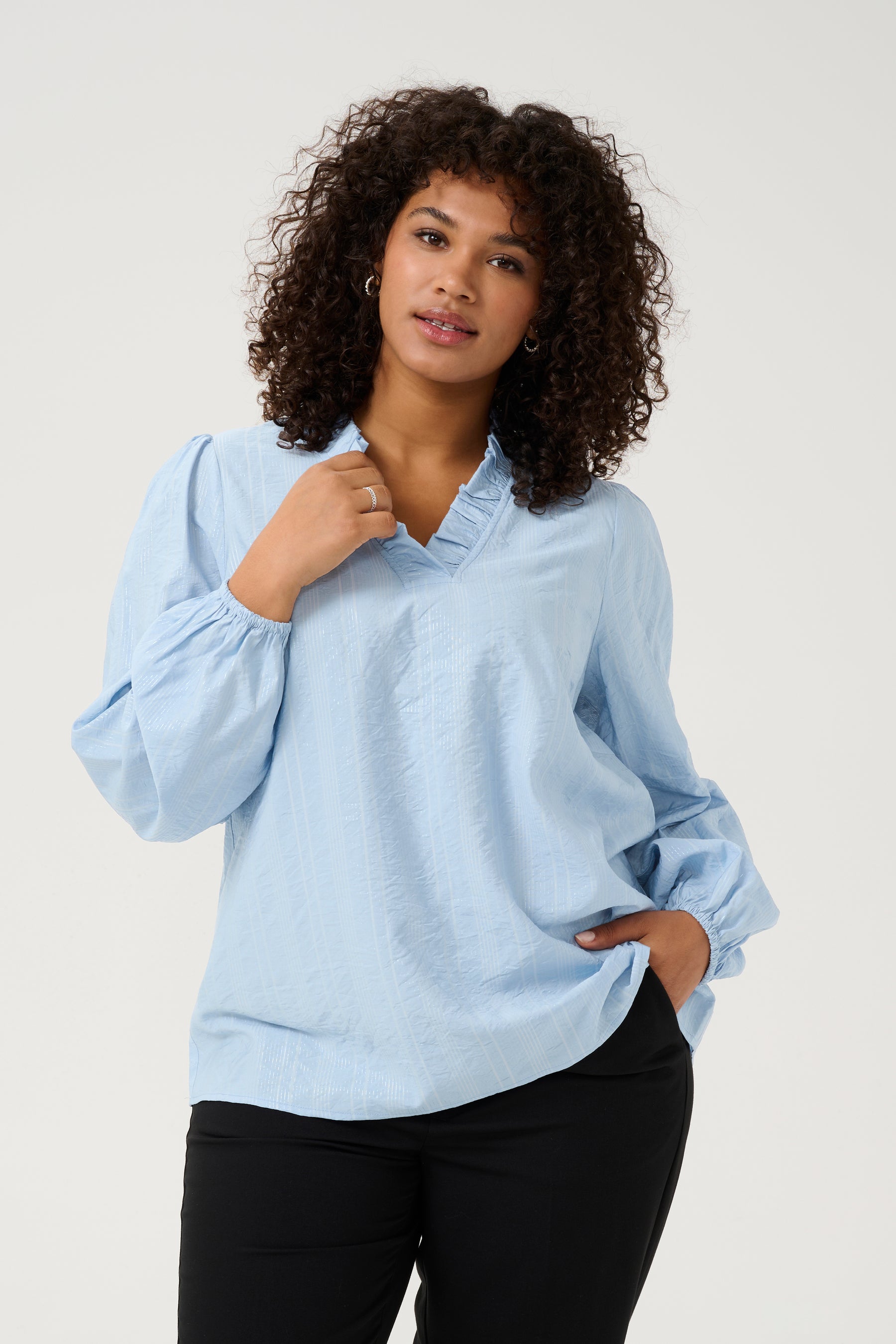 Kaffe Curve Anni Blouse in Blue