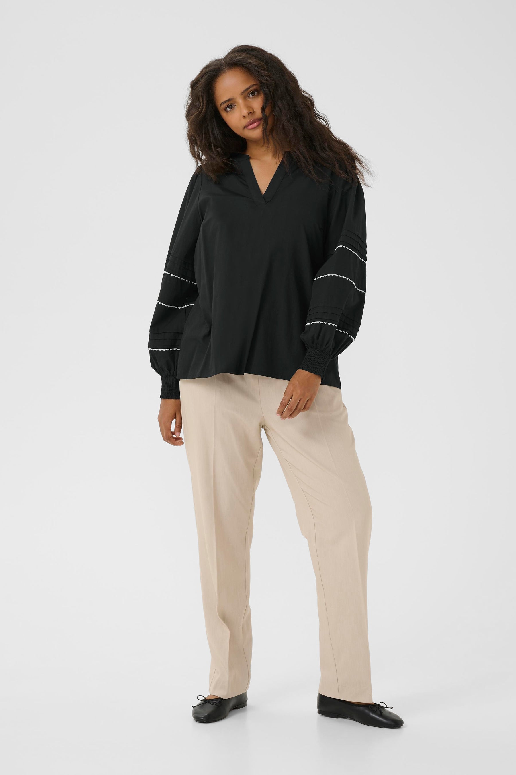 Kaffe Curve Ariel Blouse in Black