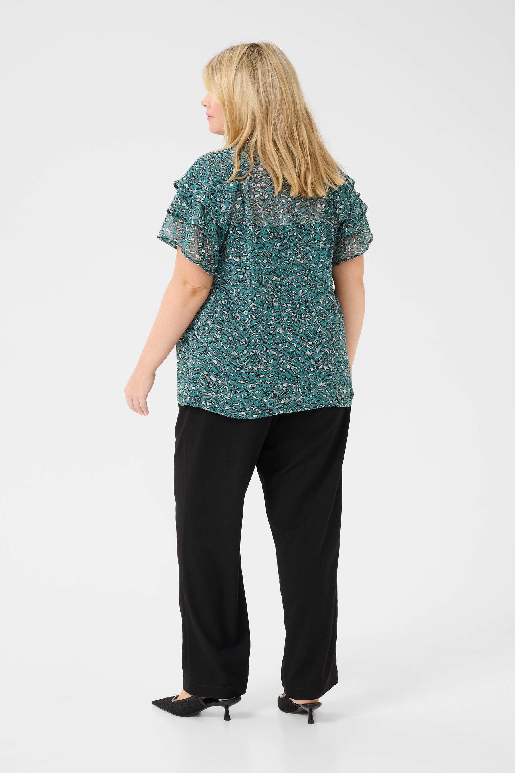 Kaffe Curve Belia Blouse in Teal