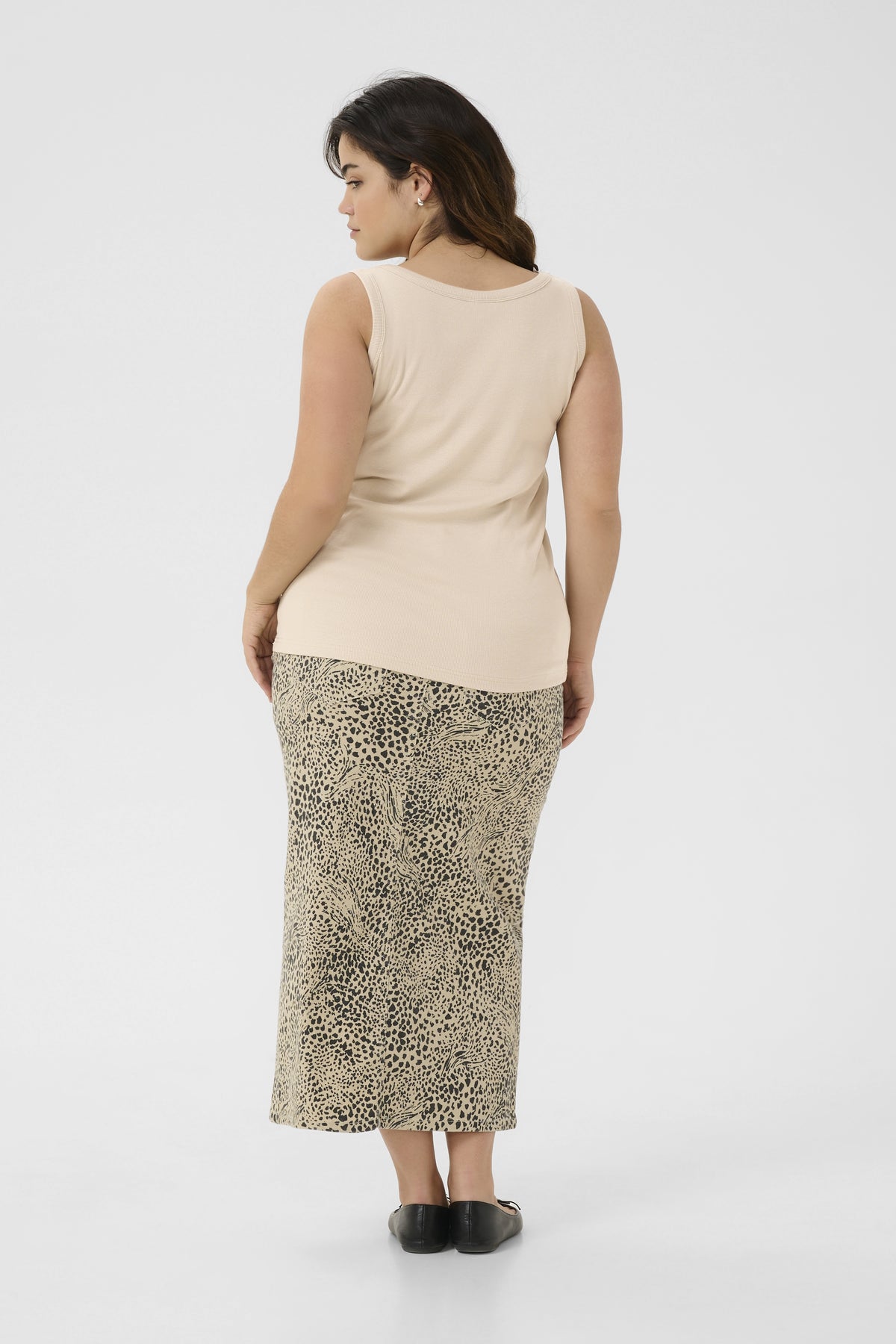 Kaffe Curve Carina Vest Top in Beige