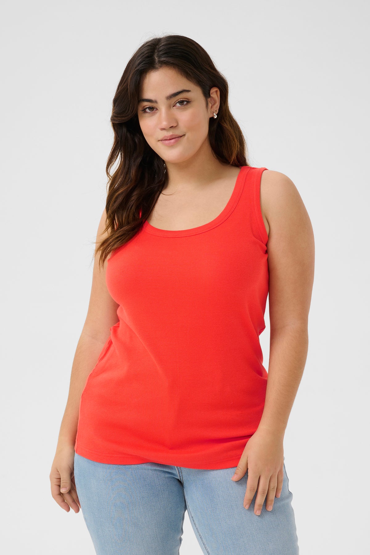 Kaffe Curve Carina Vest Top in Orange