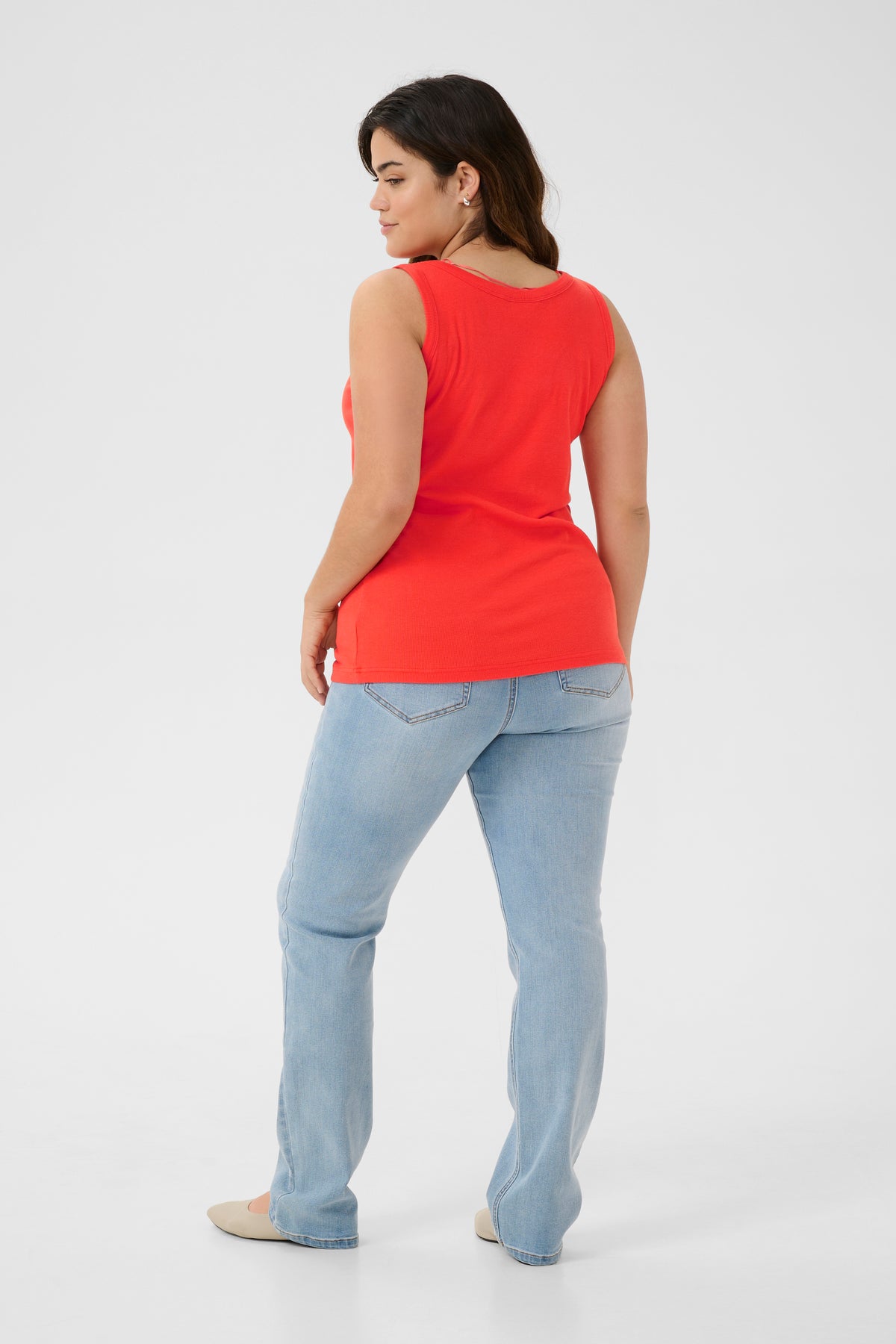 Kaffe Curve Carina Vest Top in Orange