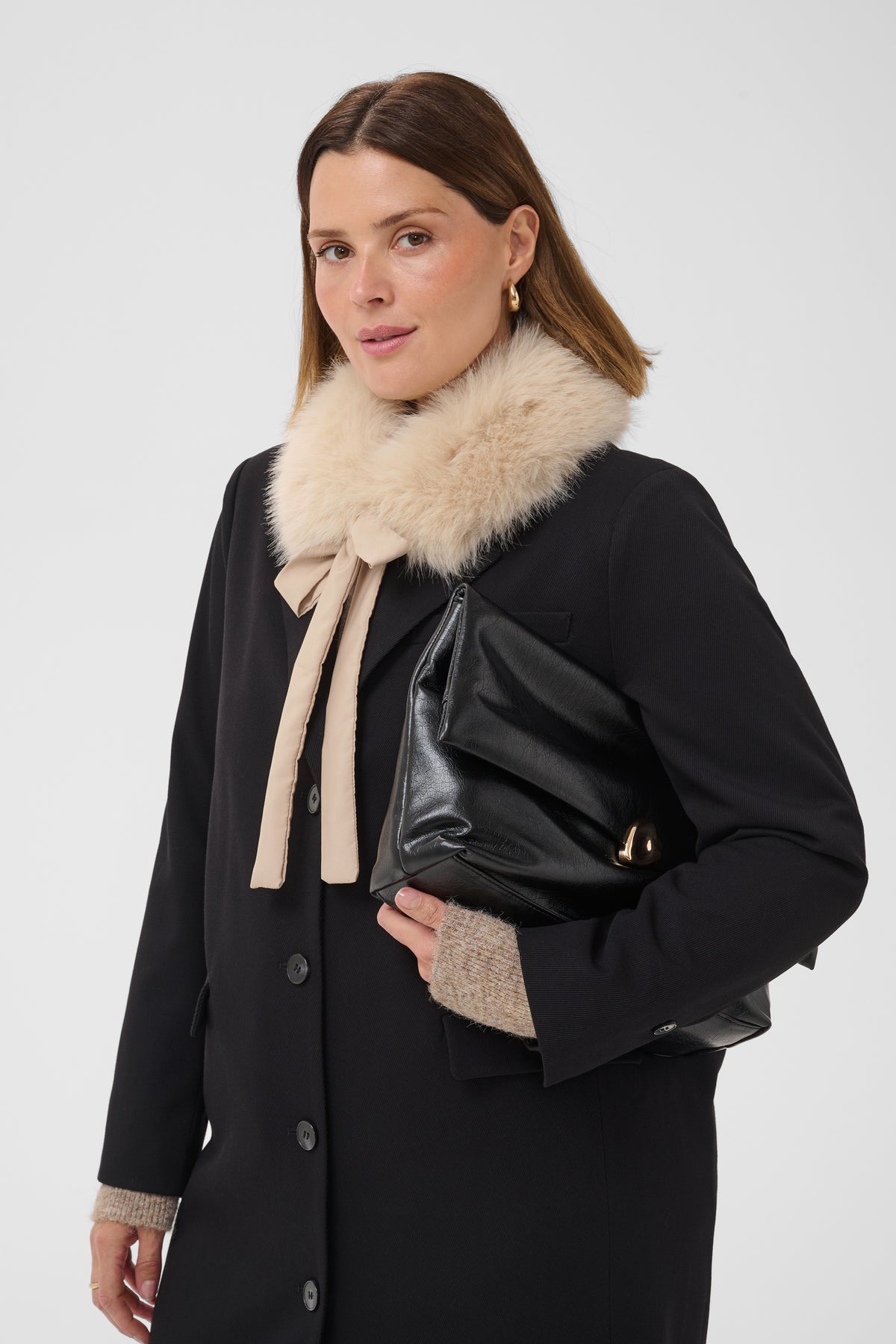 Kaffe Curve Delora Faux Fur Collar