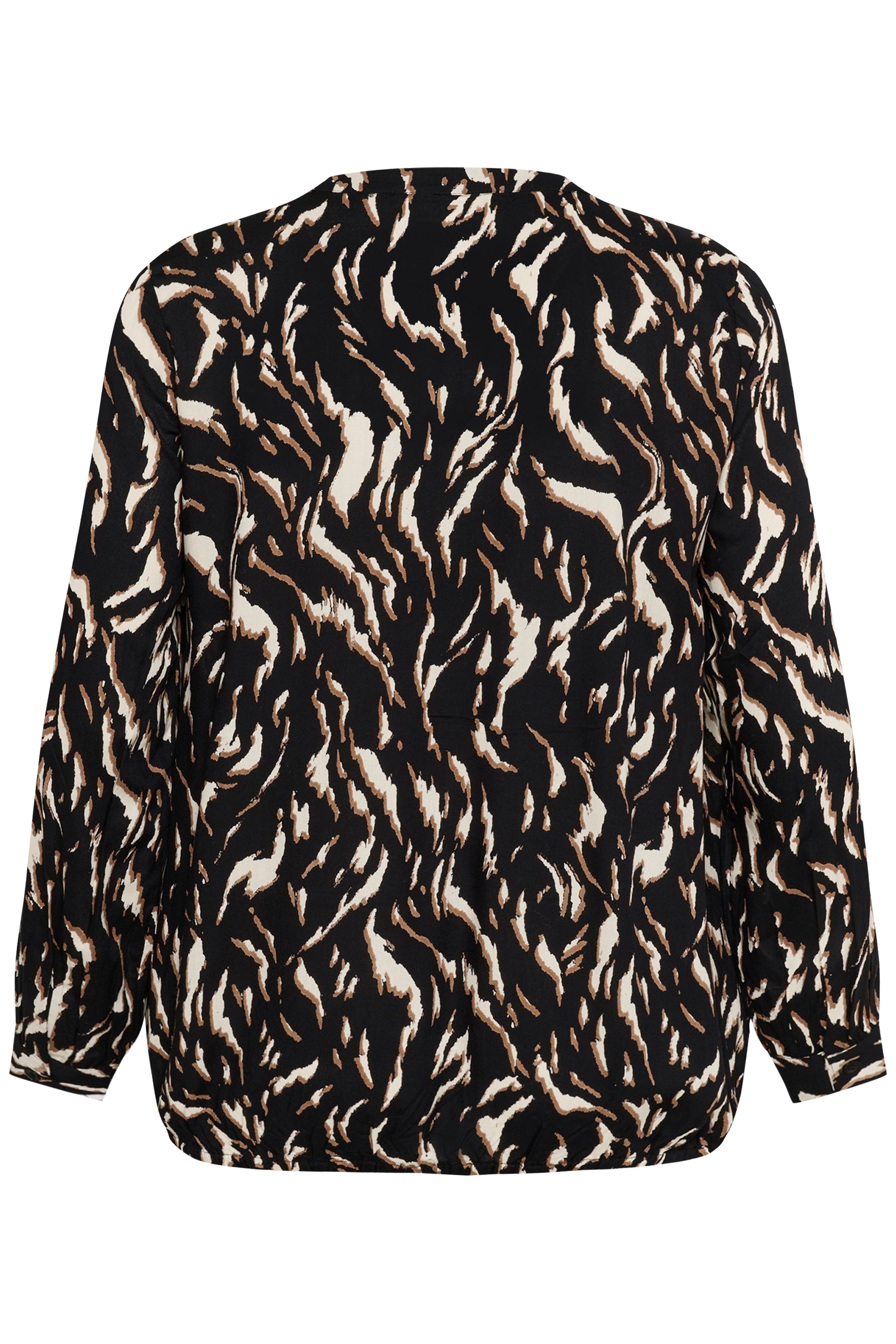 Kaffe Curve Diana Blouse in Black Tiger Print