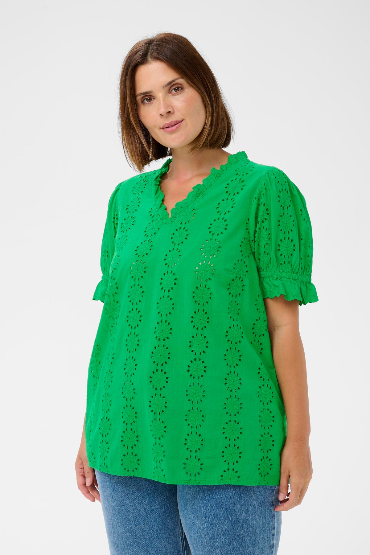 Kaffe Curve Dina Blouse in Green