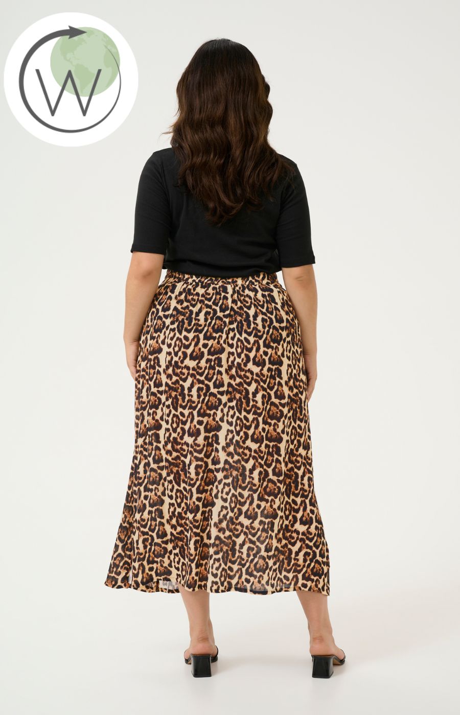 Kaffe Curve Edina Leopard Skirt