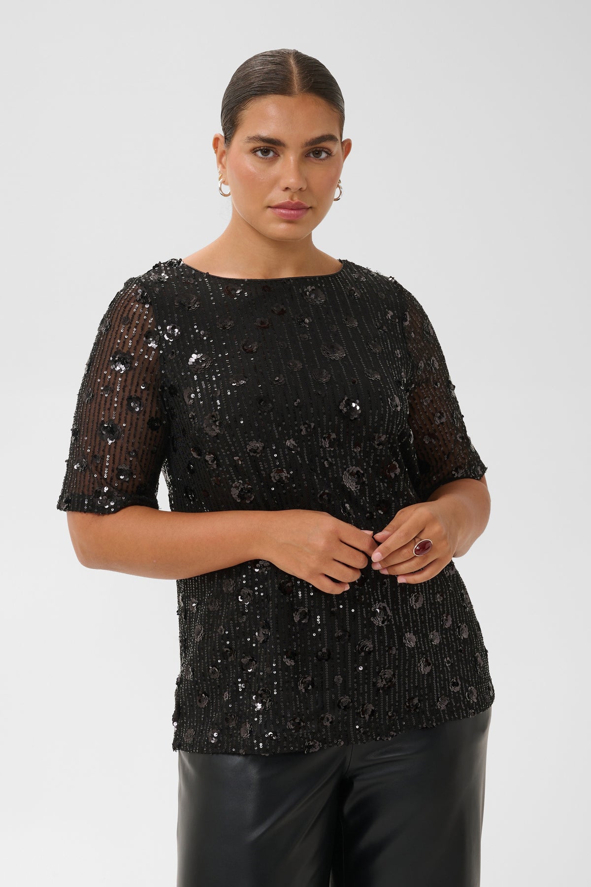 Kaffe Curve Gracie Blouse in Black
