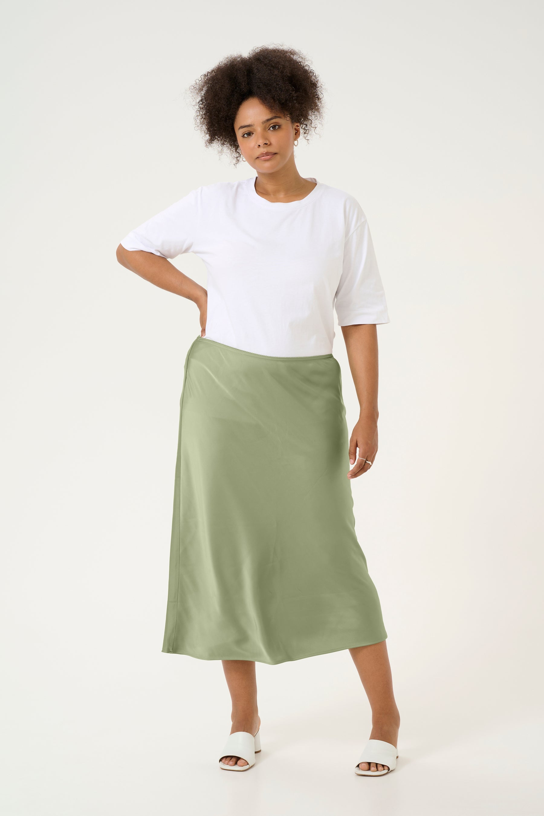 Kaffe Curve Hilla Skirt in Green