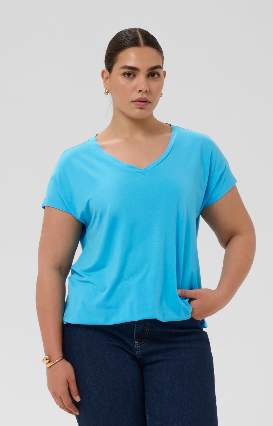 Kaffe Curve Jena T-Shirt in Aquarius