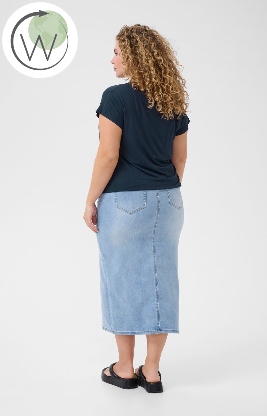 Kaffe Curve Jena T-Shirt in Navy