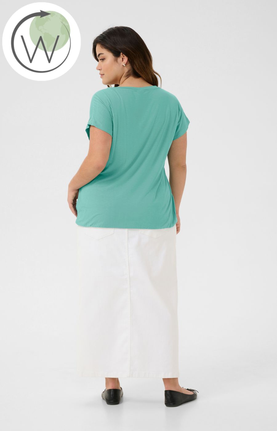 Kaffe Curve Jena T-Shirt in Teal