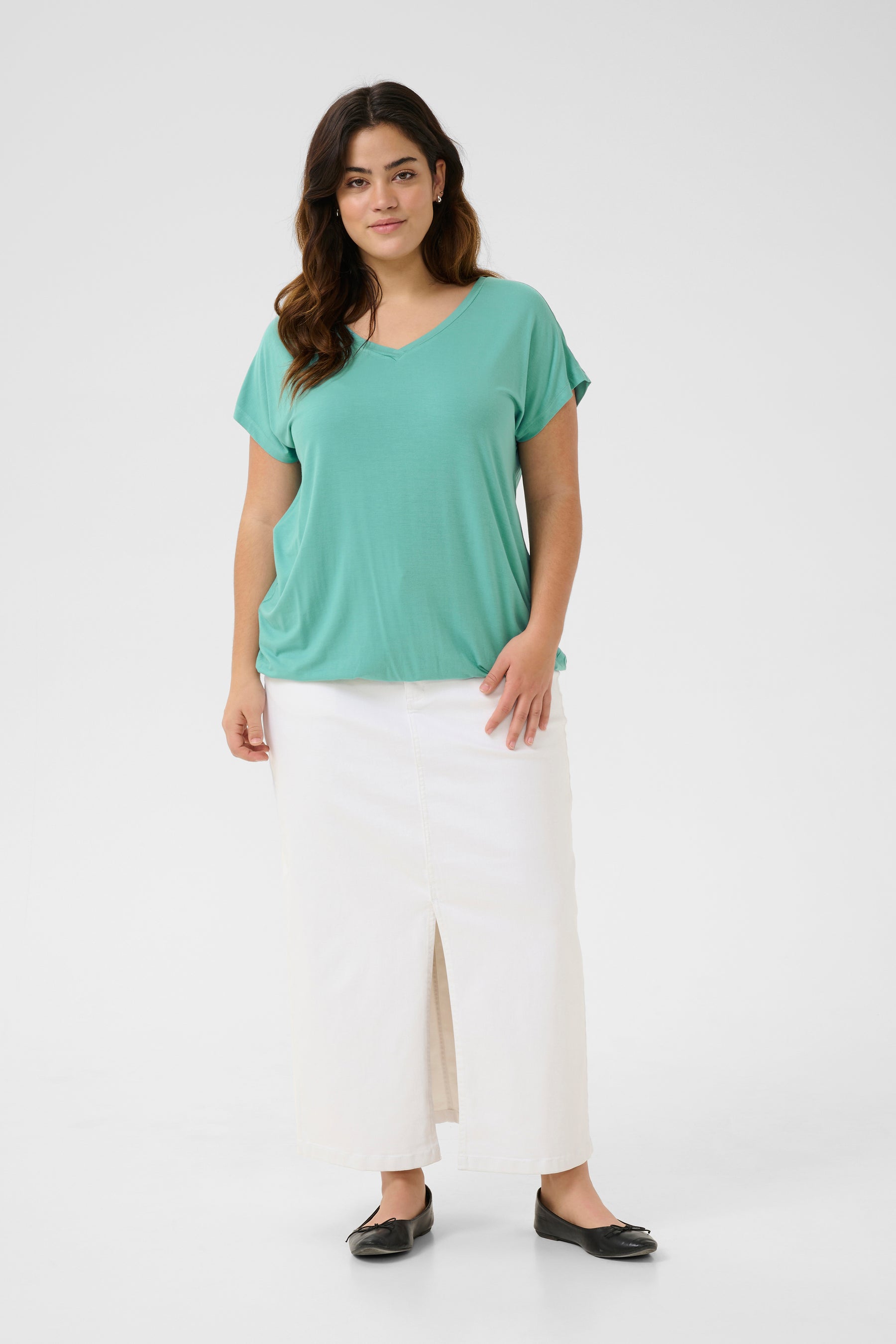 Kaffe Curve Jena T-Shirt in Teal