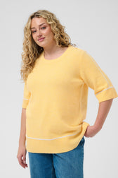 Kaffe Curve Jinga Knit Top in Yellow