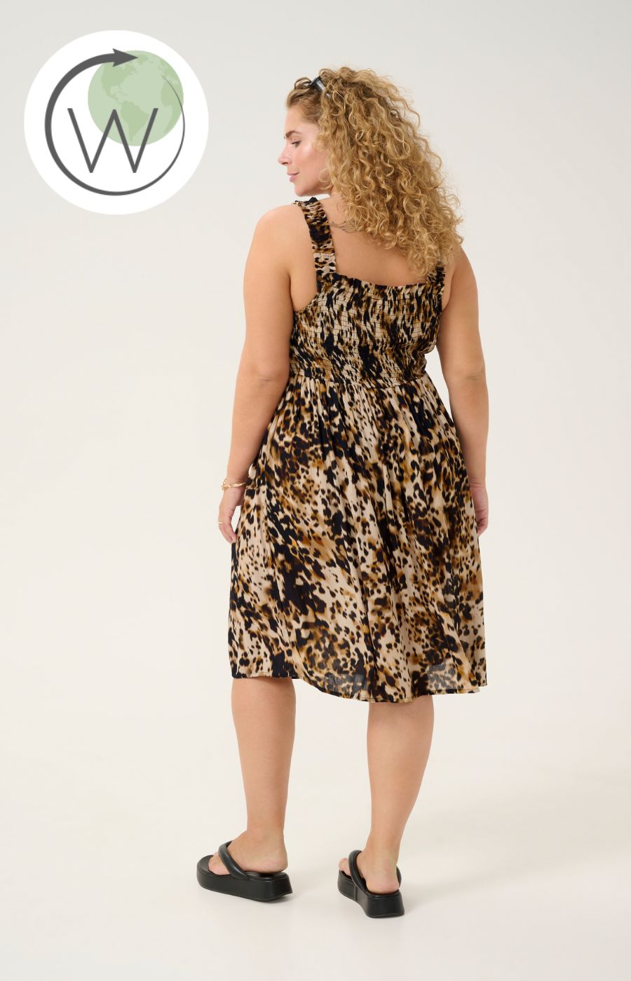 Kaffe Curve Julia Leopard Print Dress