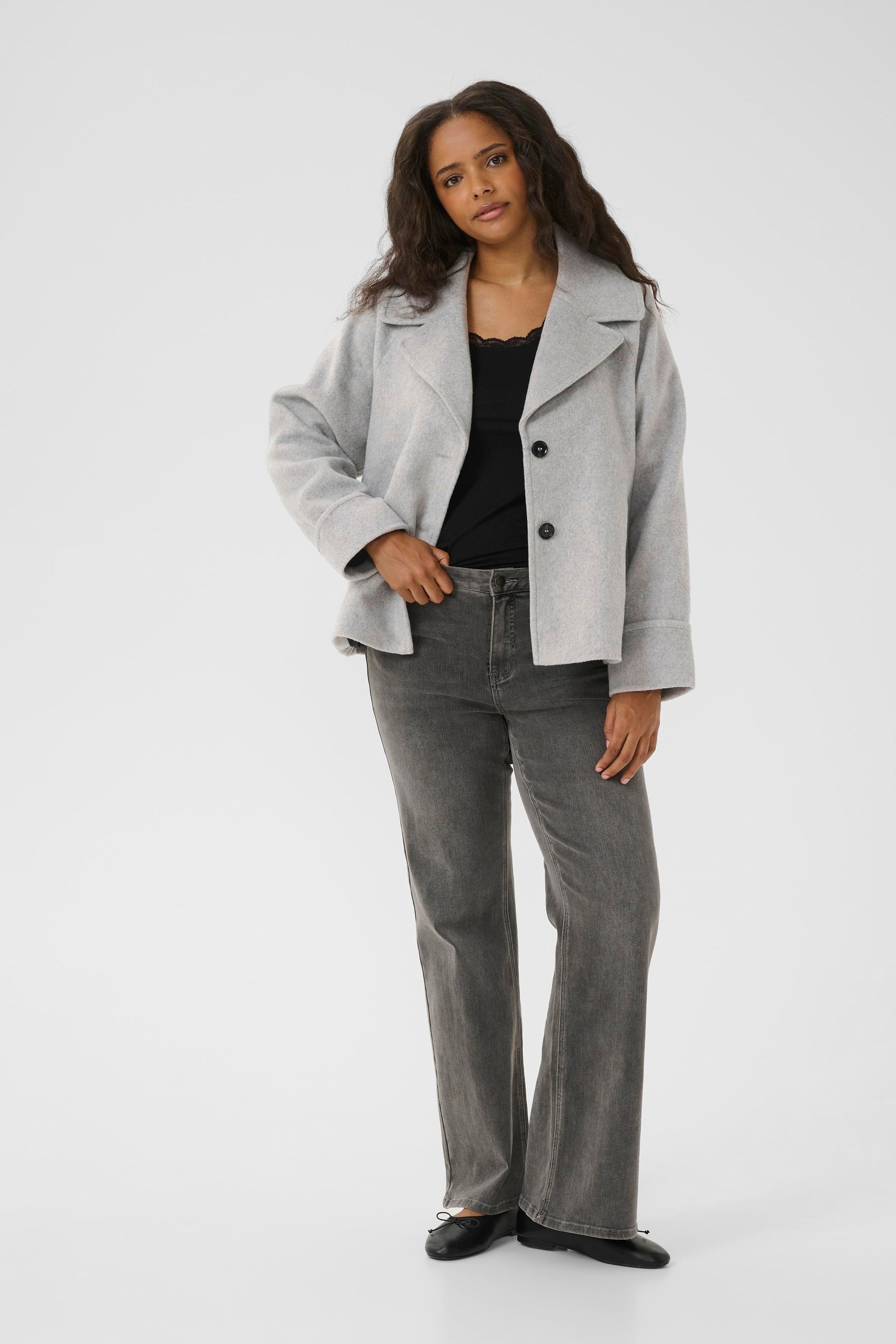 Kaffe Curve Julian Jacket in Grey