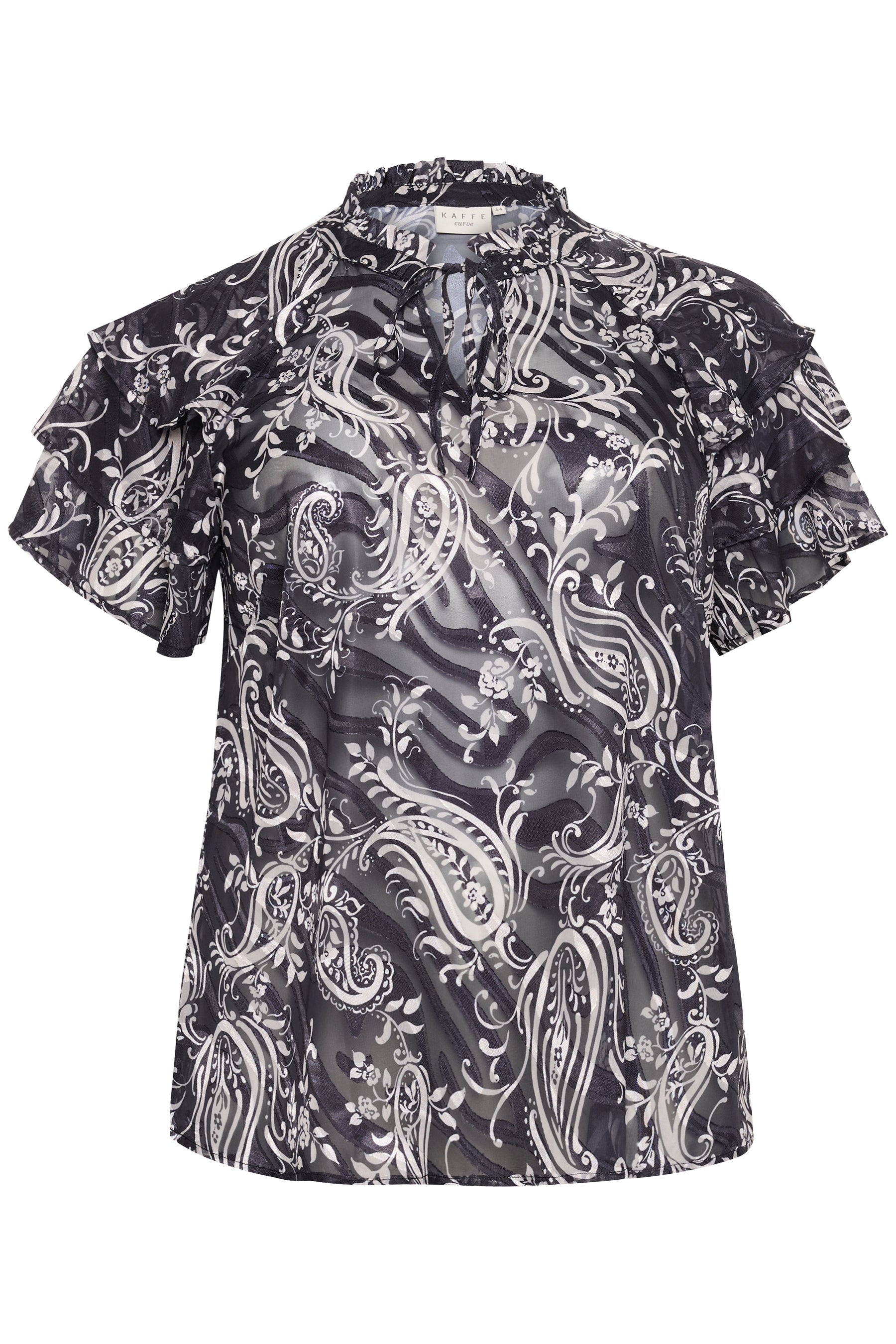 Kaffe Curve Lectra Blouse in Black