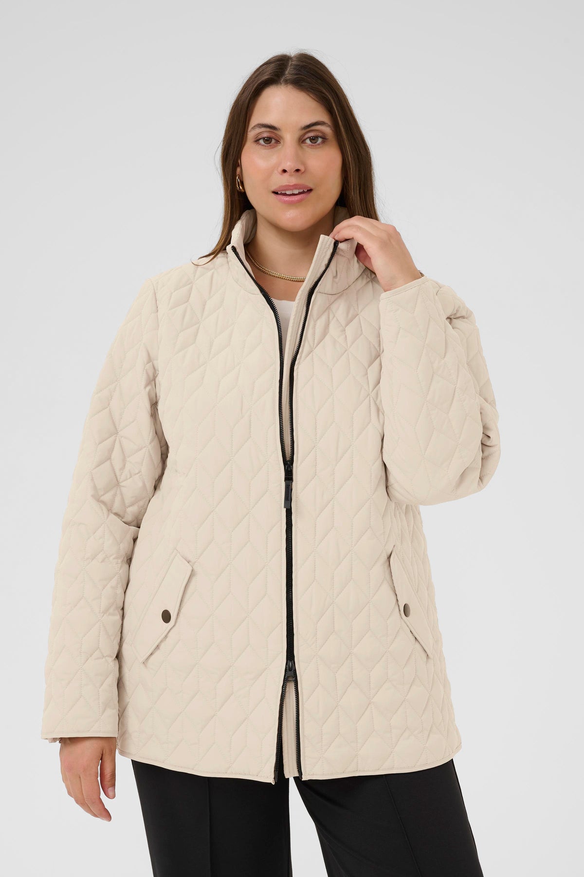 Kaffe Curve Leina Jacket in Beige