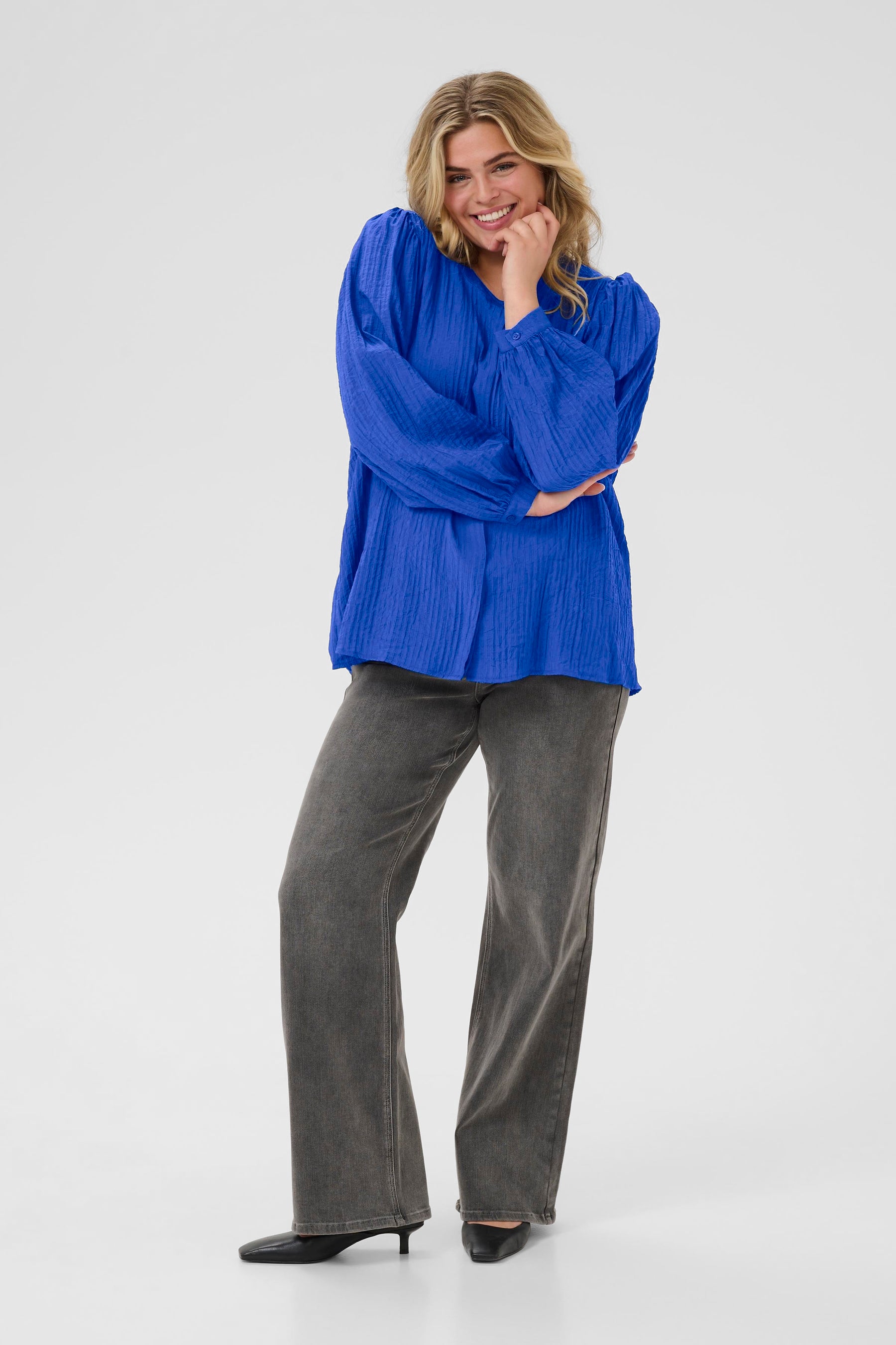 Kaffe Curve Lisana Shirt in Blue
