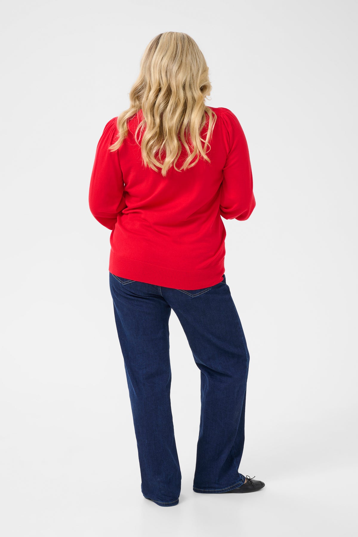 Kaffe Curve Lizzy Knit Jumper in Red