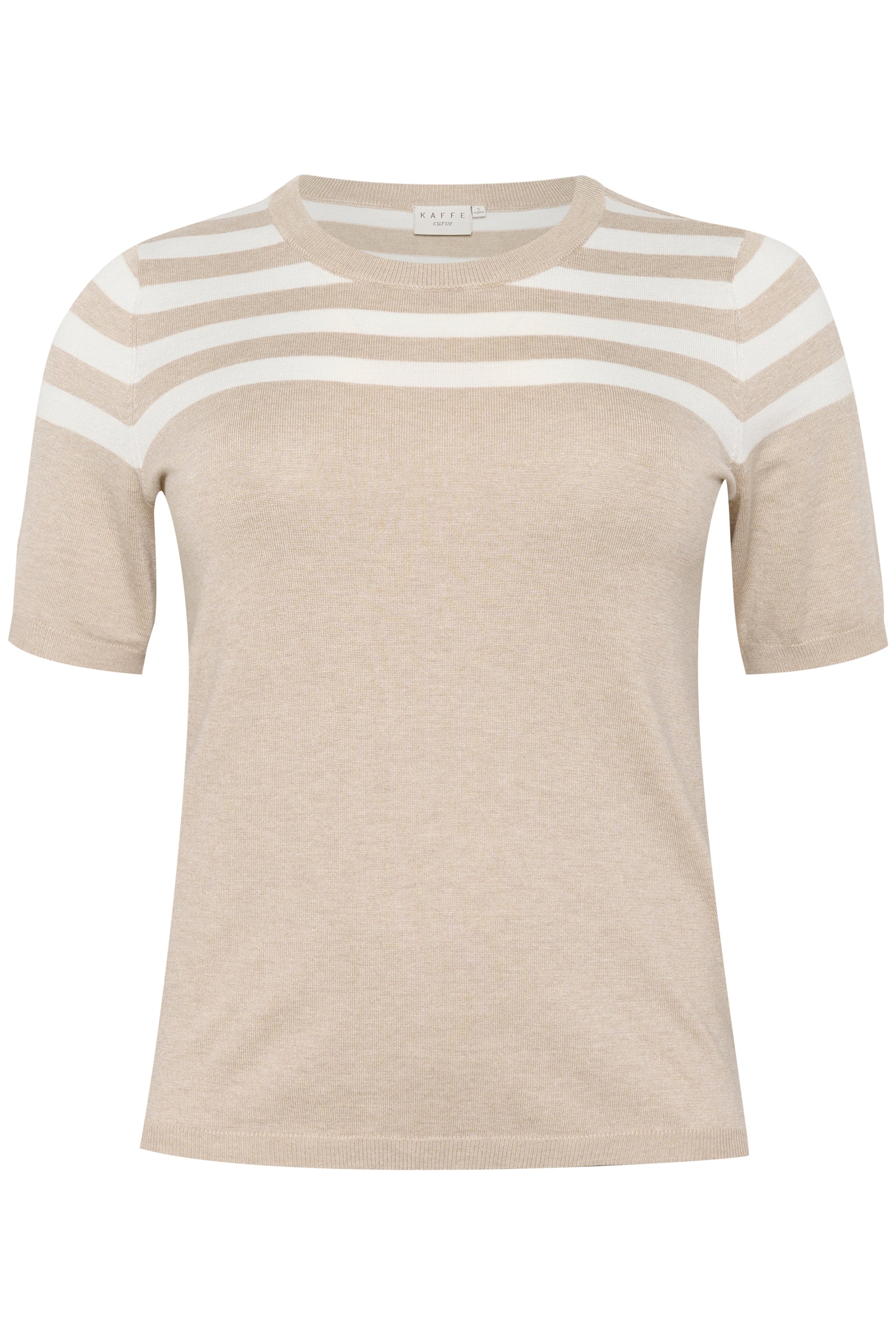 Kaffe Curve Lizzy Knit Top in Beige