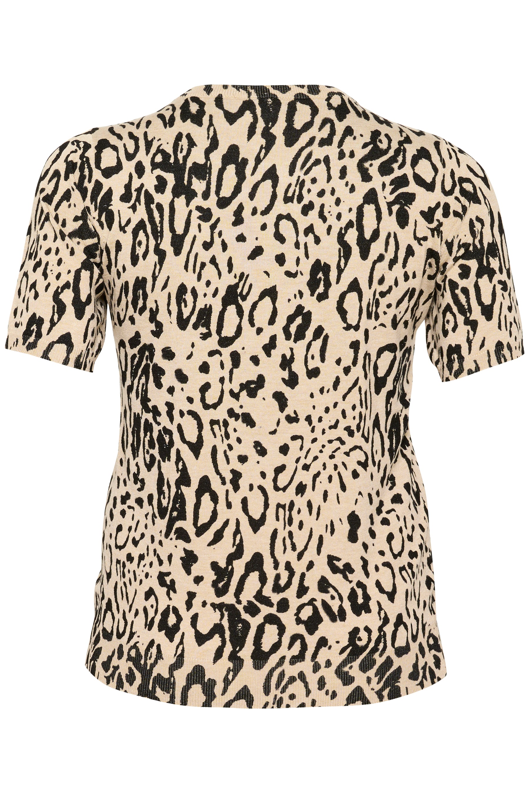 Kaffe Curve Lizzy Knit Top in Leopard Print